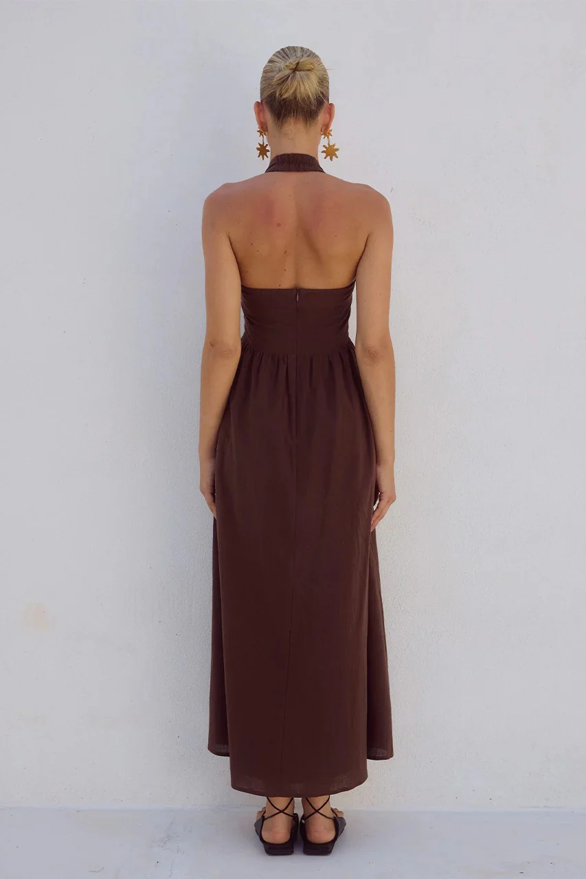 Locklea Midi Dress - Chocolate - Image 2