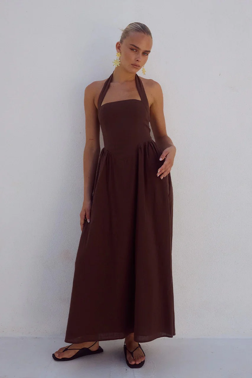 Locklea Midi Dress - Chocolate - Image 3