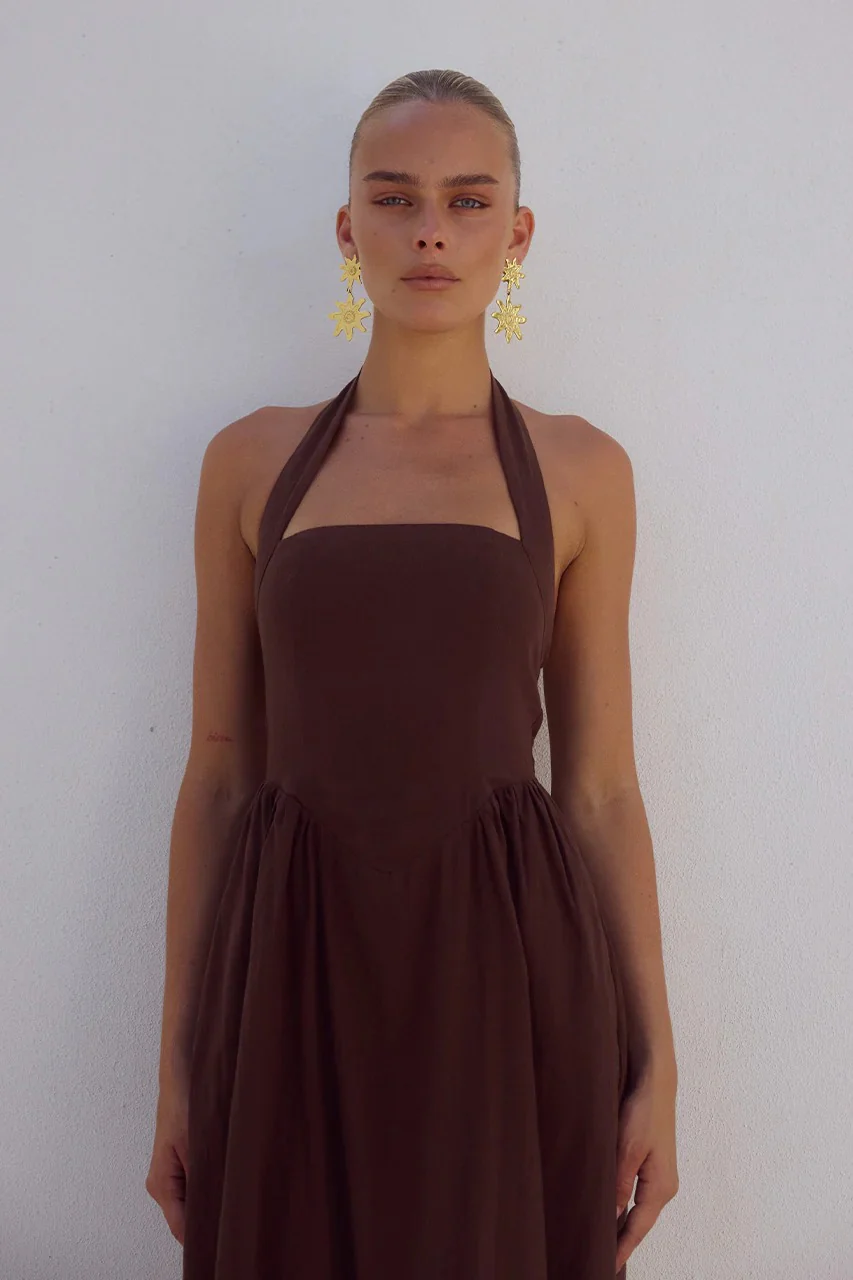 Locklea Midi Dress - Chocolate - Image 4