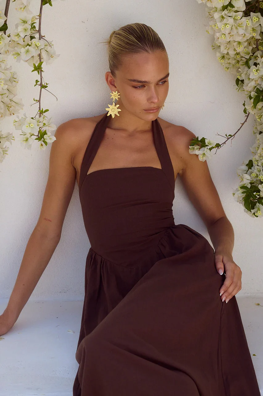 Locklea Midi Dress - Chocolate - Image 5