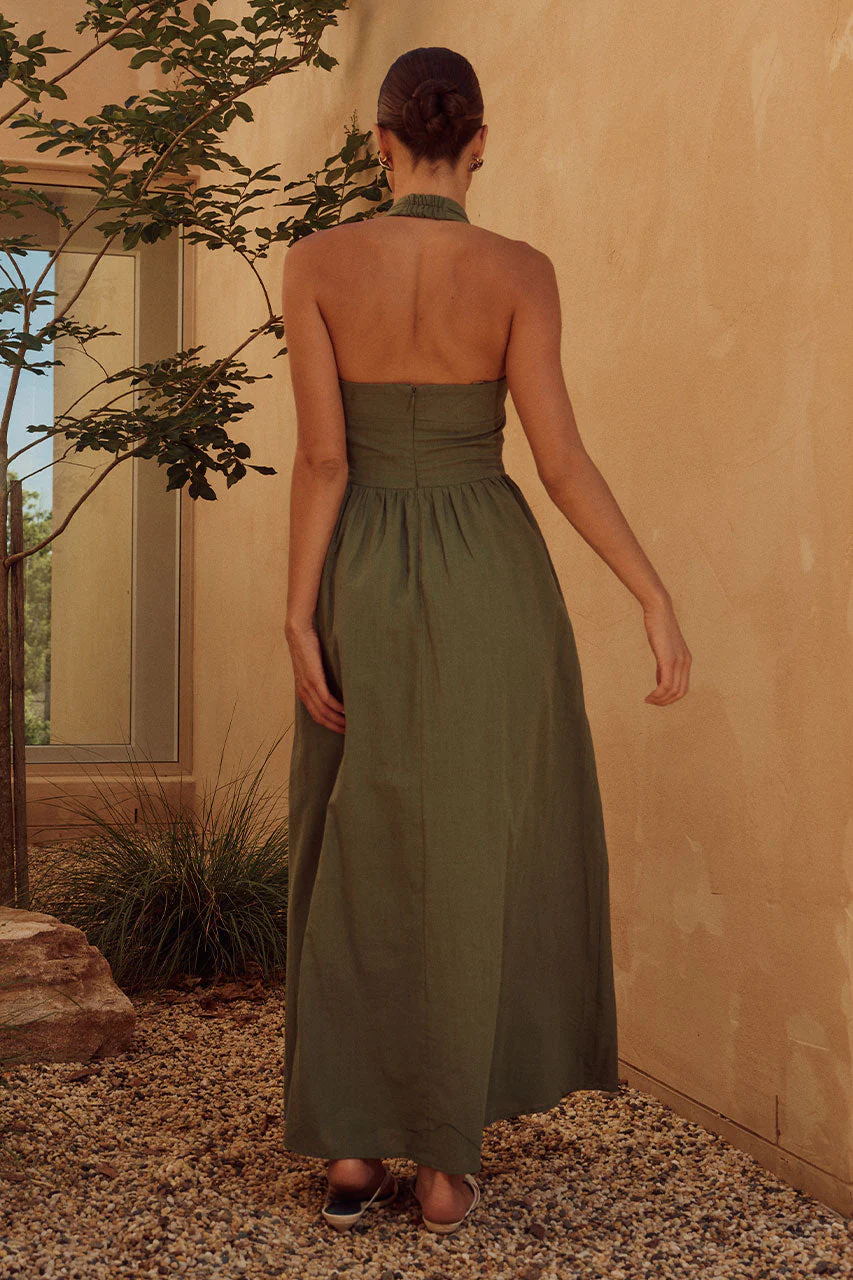 Locklea Midi Dress - Khaki - Image 3