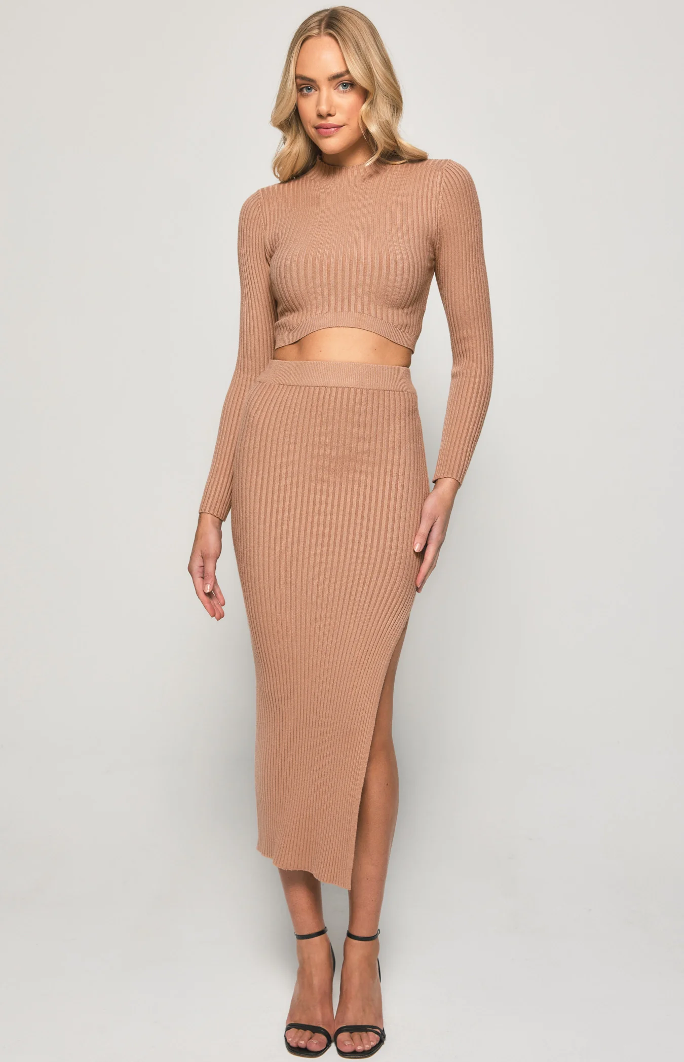 Kylie Knit Set - Mocha - Image 2