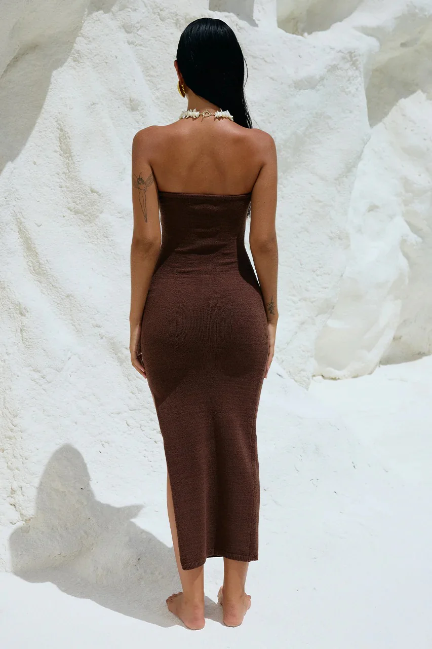 Luna Midi Dress - Espresso - Image 2