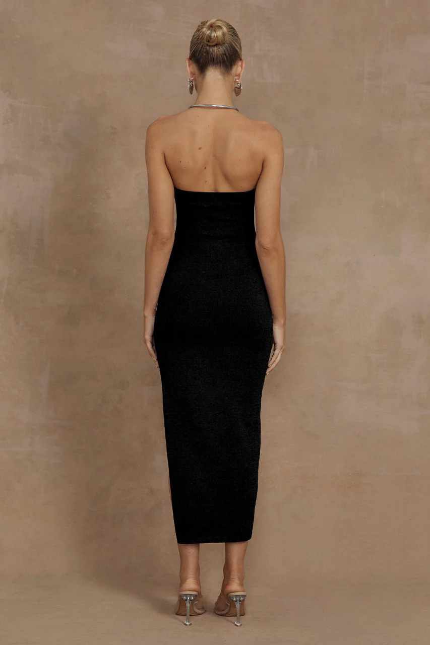 Luna Midi Dress - Black - Image 2