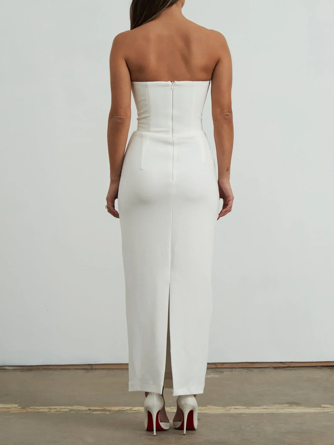 Luci Midi Dress - White - Image 2