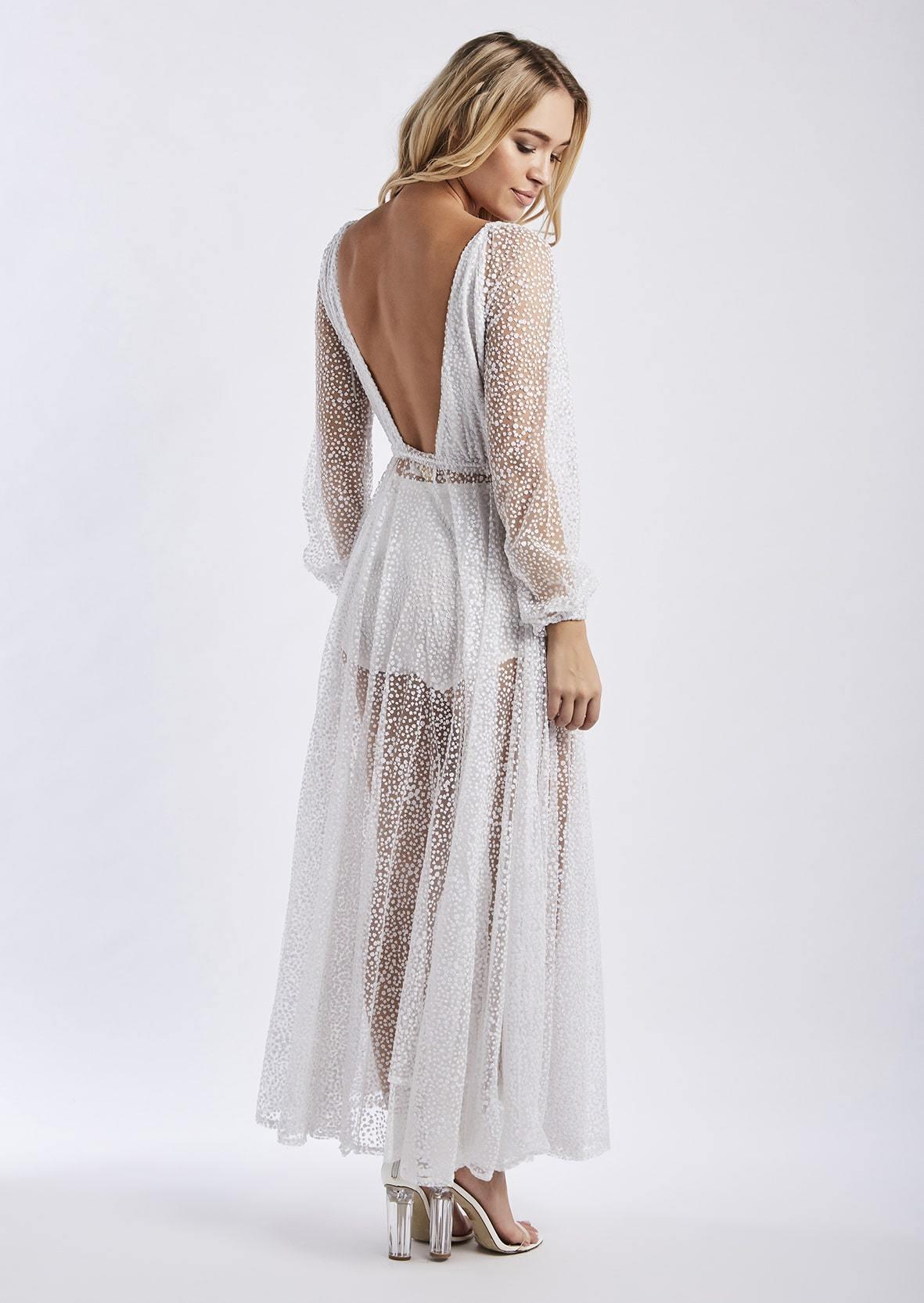 Lucky Star Glitter Gown - White - Image 8
