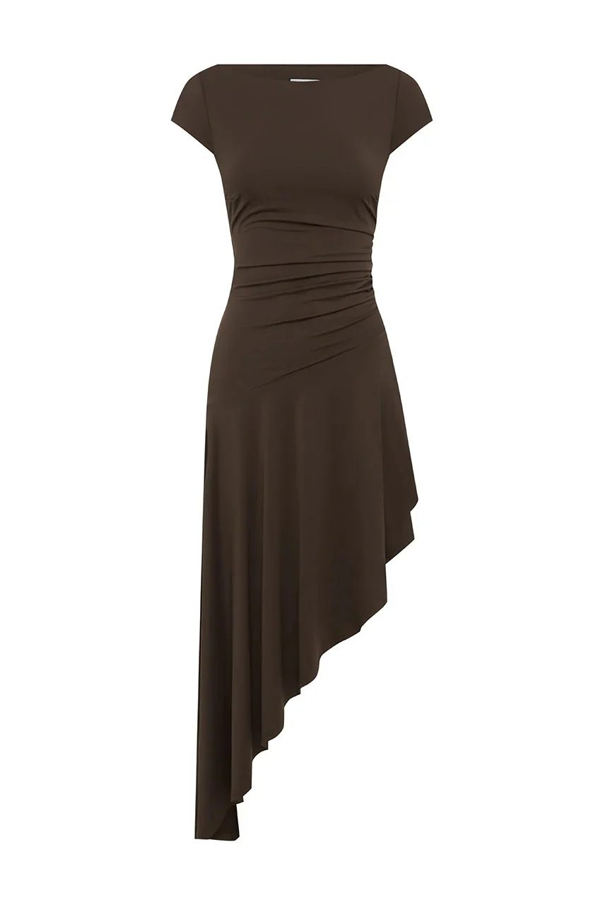 Lui Midi Dress - Bitter Chocolate - Image 6