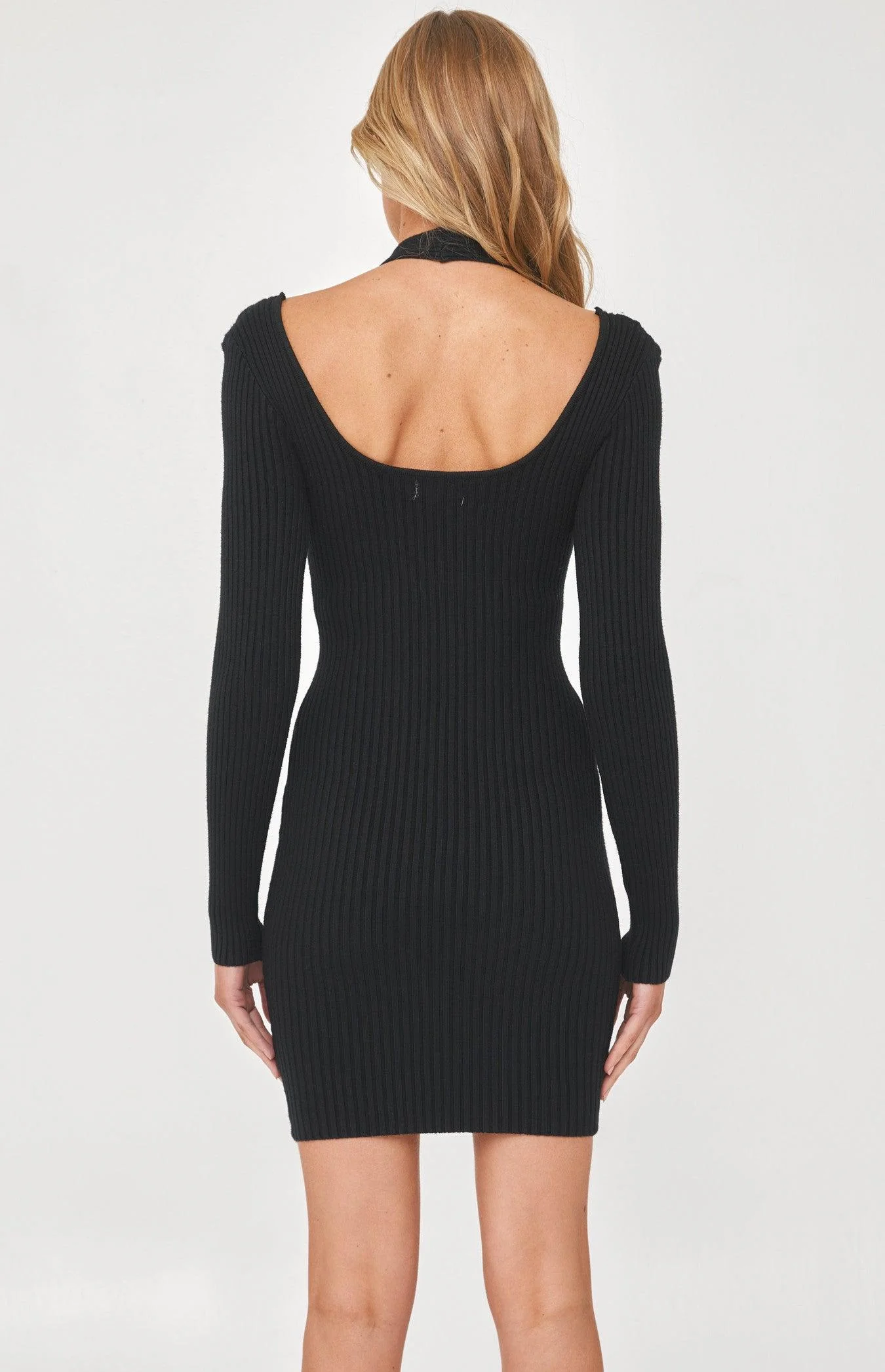 Lula Cut Out Knit Dress - Black - Image 3