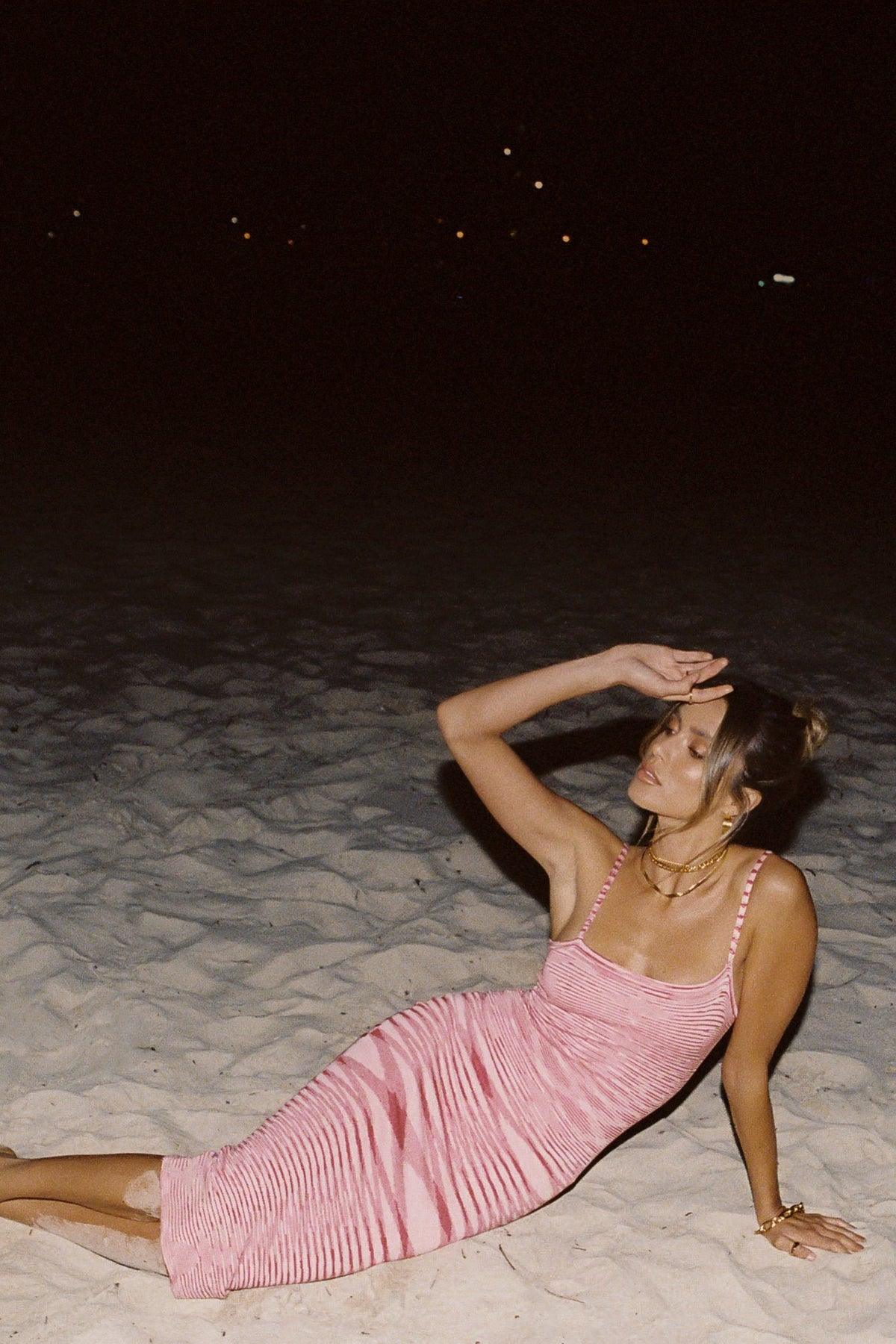 Lunar Knit Dress - Pink - Image 6