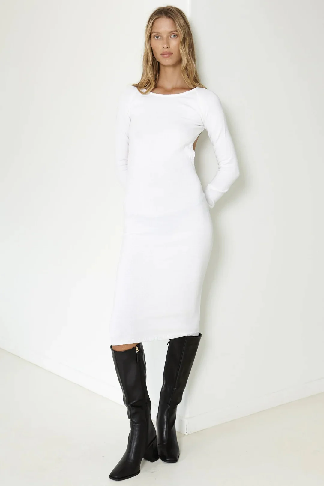 Mabel Midi Dress - White - Image 2