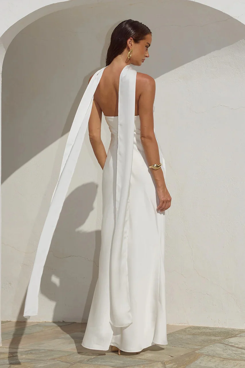 Madeleine Strapless Maxi Dress - Pearl - Image 2