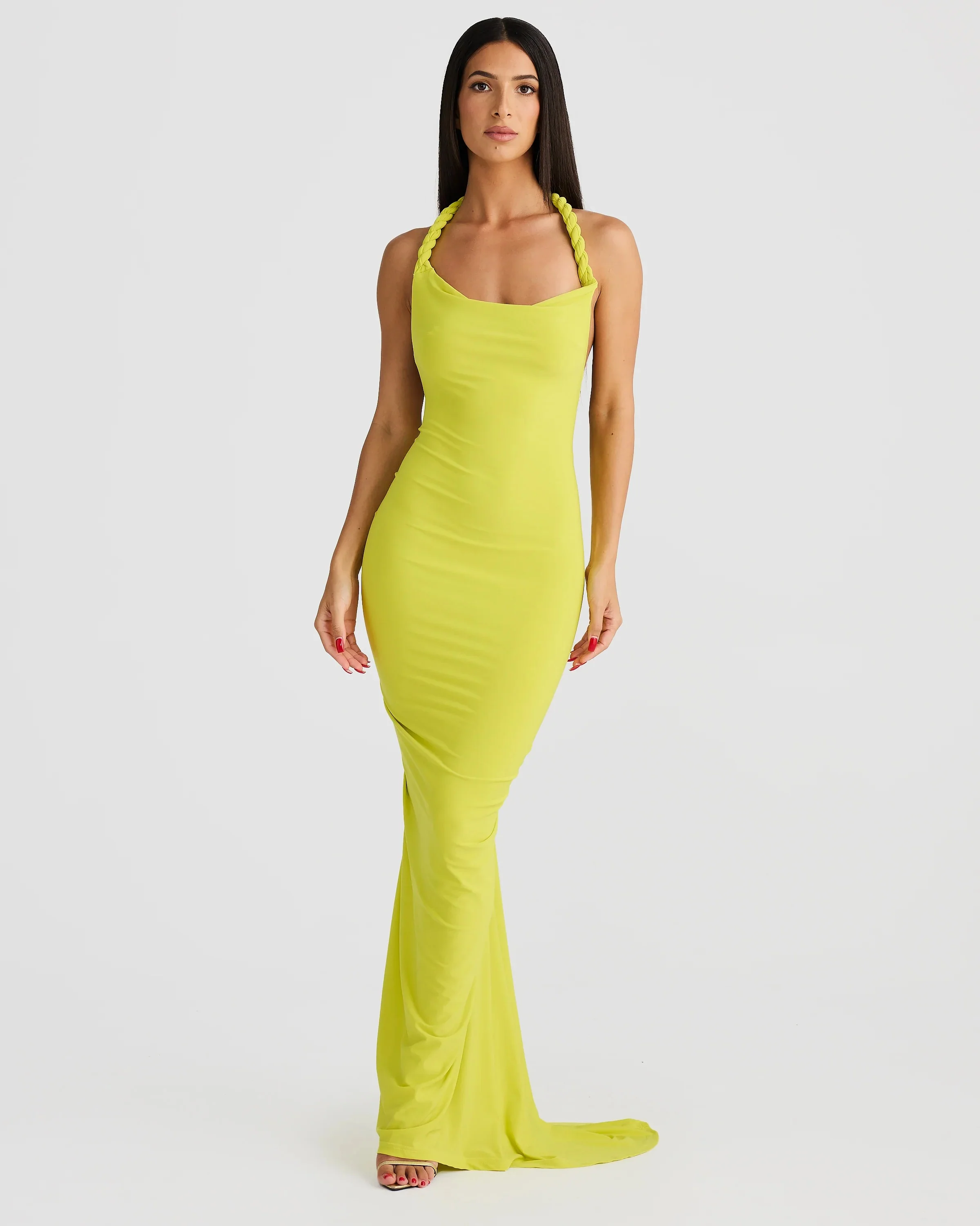 Maia Multi-Way Gown - Chartreuse - Image 4