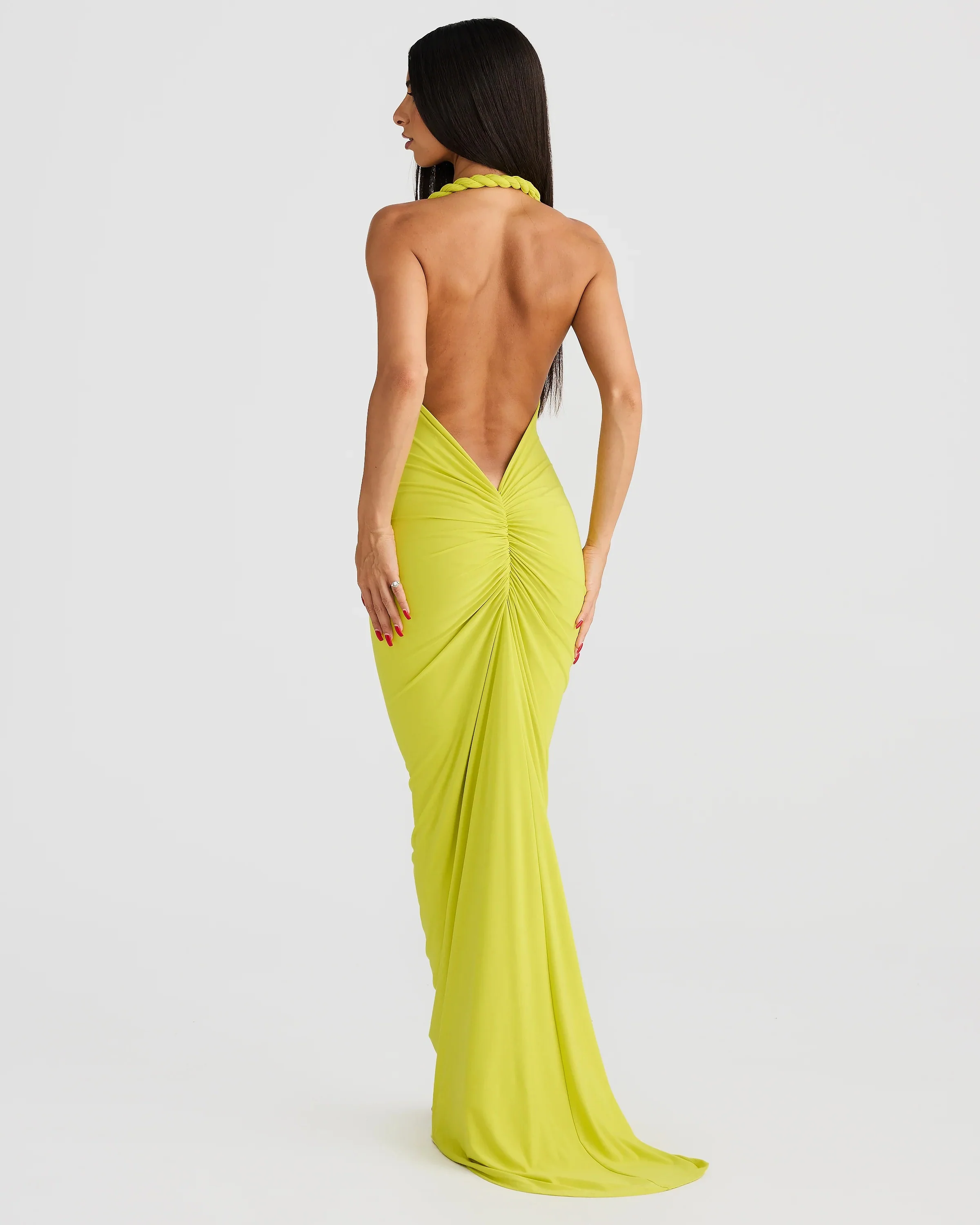 Maia Multi-Way Gown - Chartreuse - Image 5
