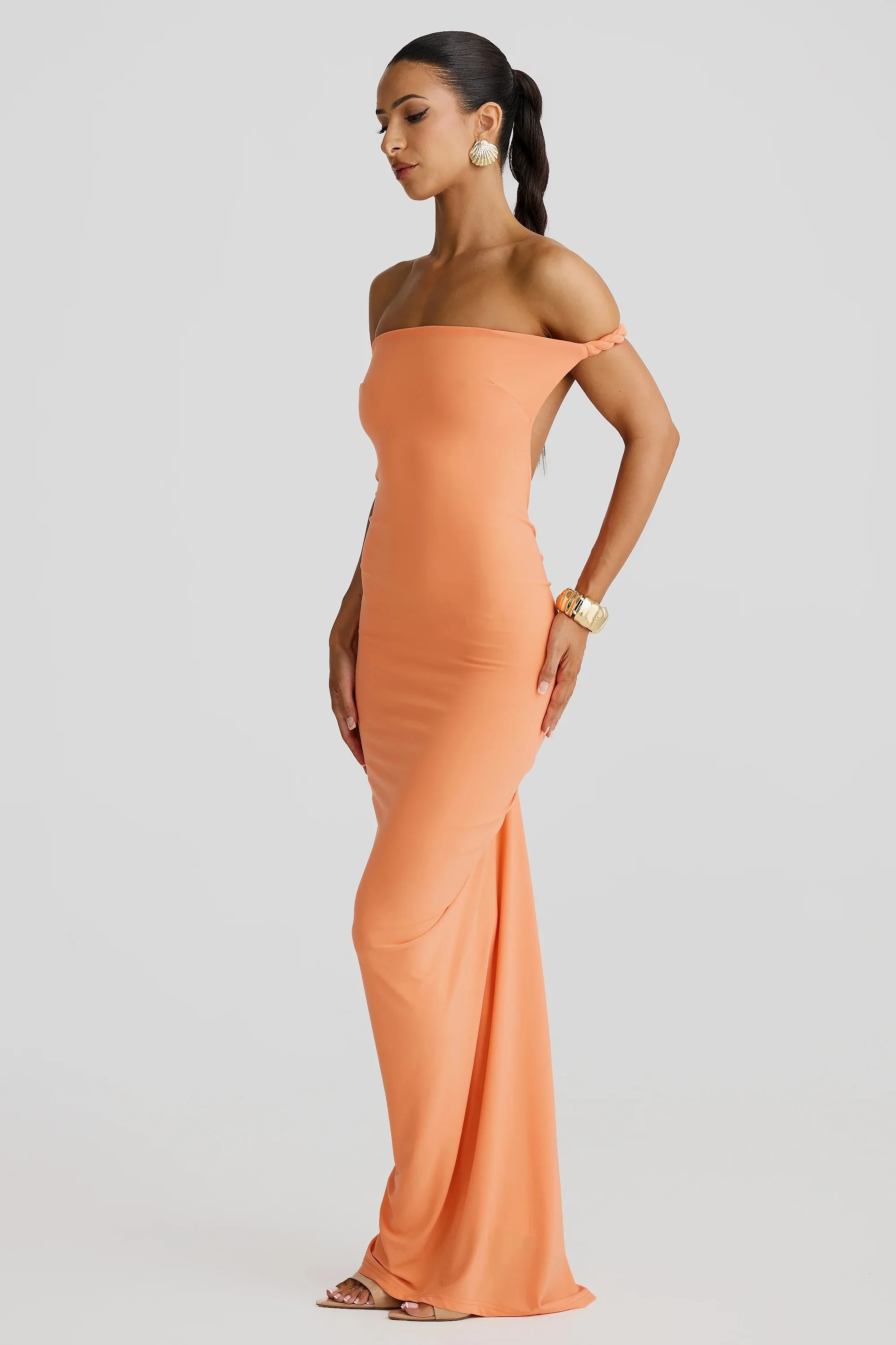 Maia Multi-Way Gown - Papaya - Image 3