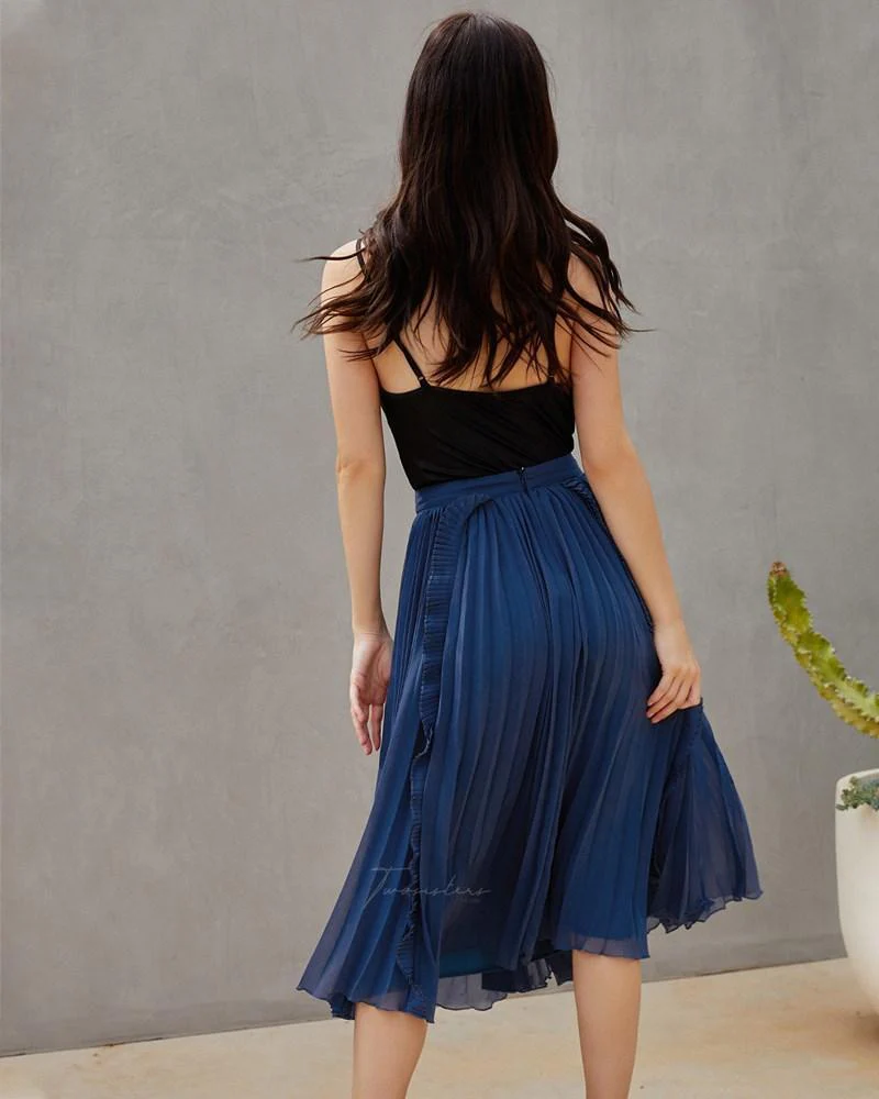 Maia Skirt - Steel Blue - Image 3