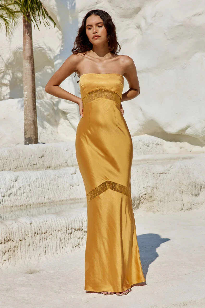 Melrose Strapless Dress - Orange - Image 6