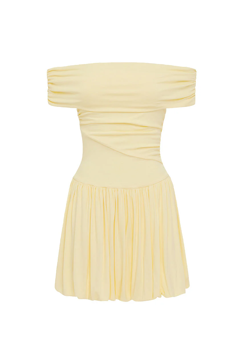 Manalla Mini Dress - Lemon - Image 6