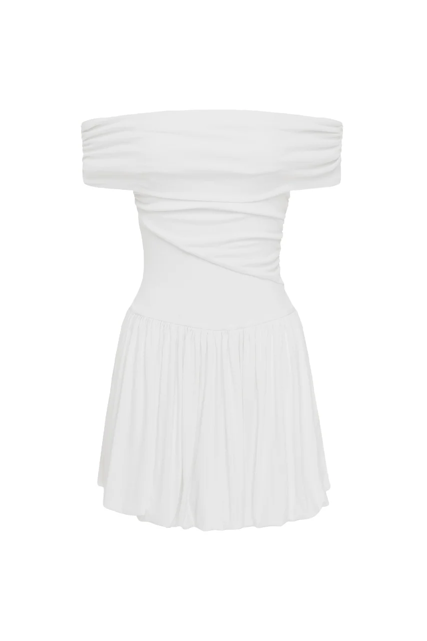 Manalla Mini Dress - White - Image 4