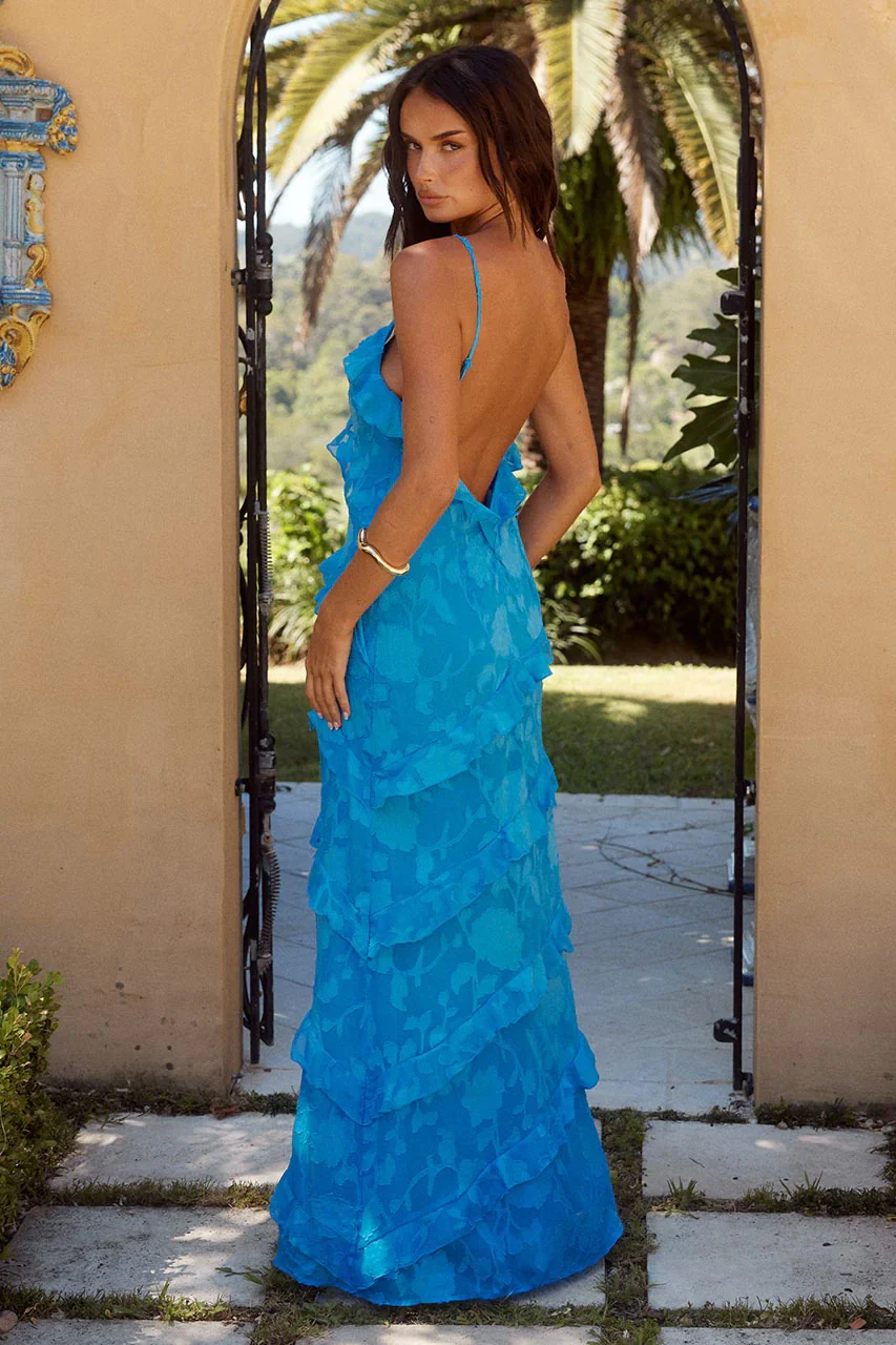 Mandeville Maxi Dress - Aqua - Image 3