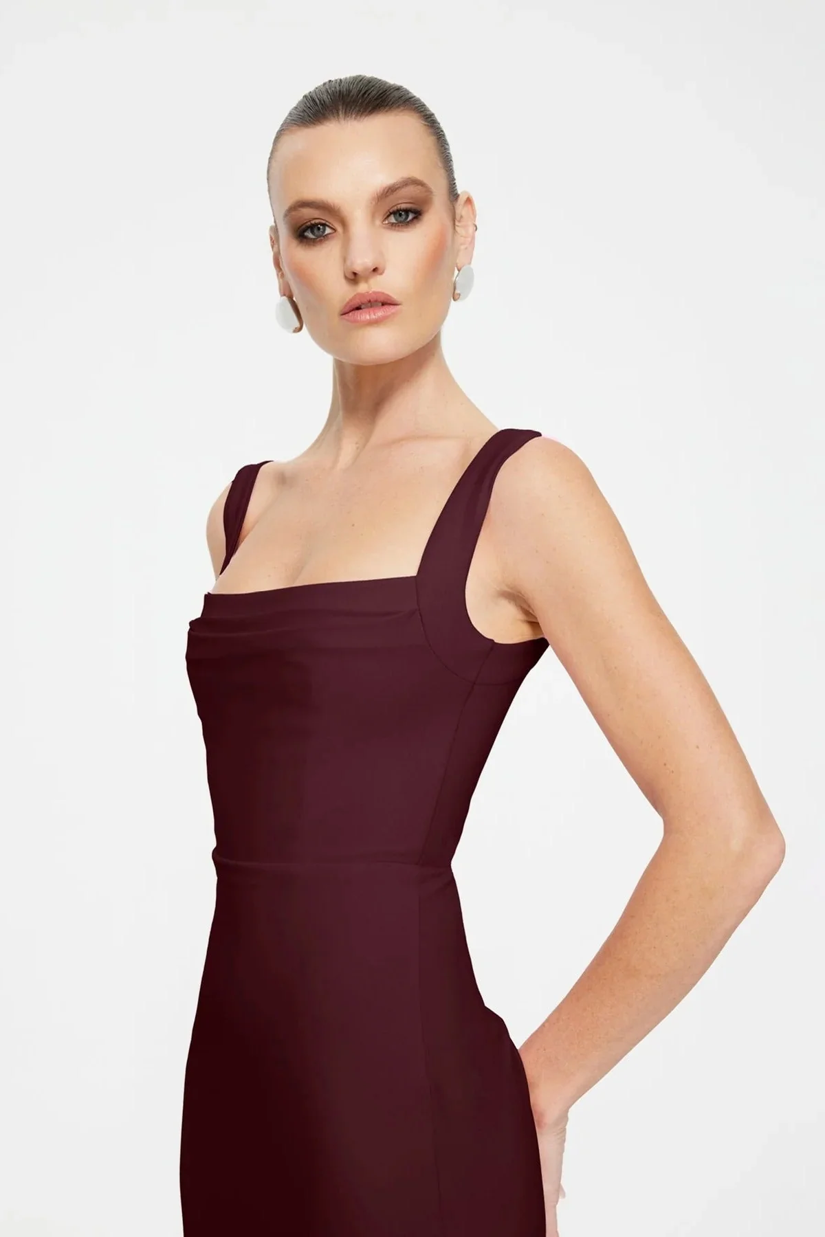 Marbella Gown - Wine - Image 4