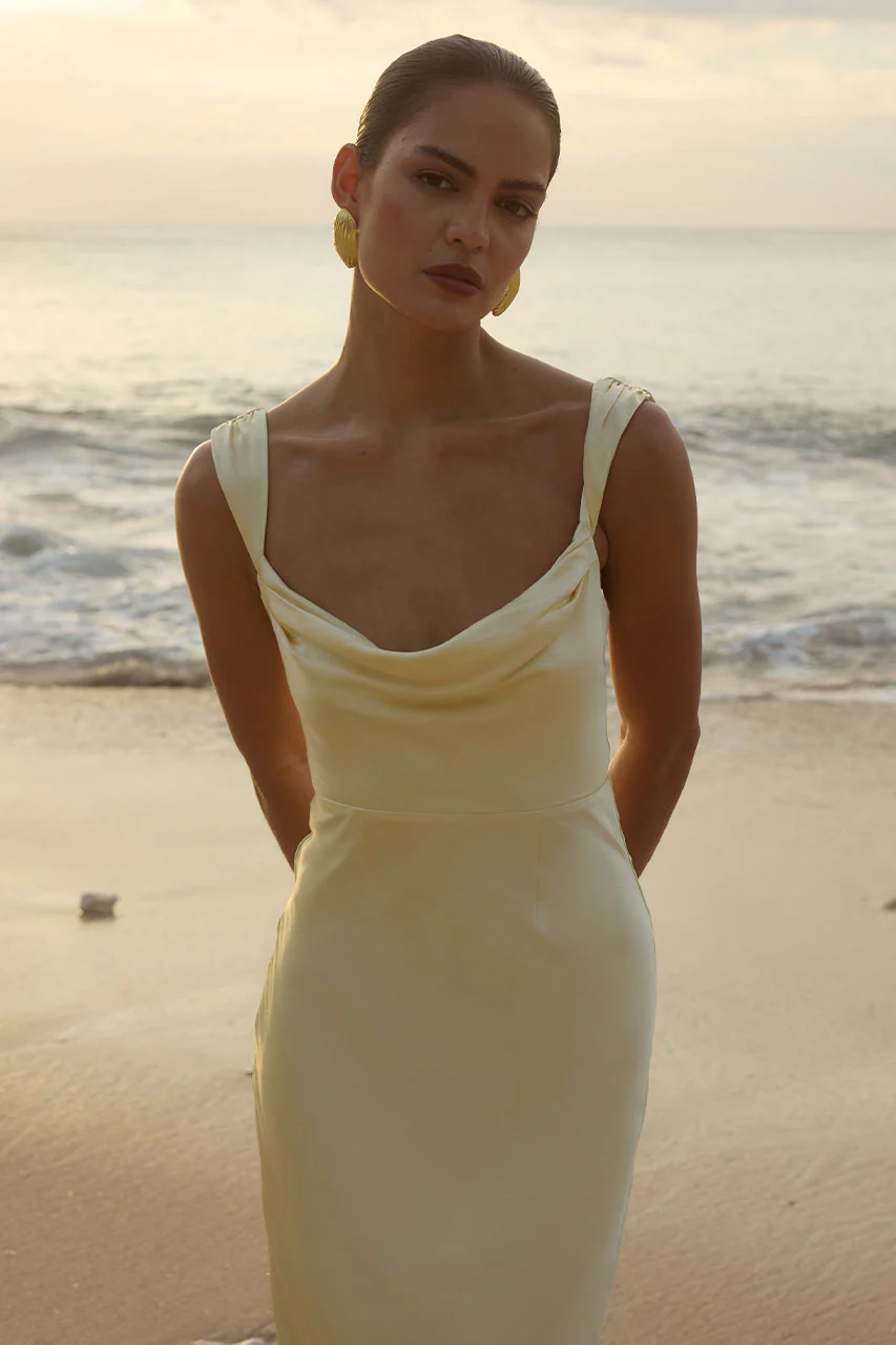 Margot Maxi Dress - Lemon - Image 2