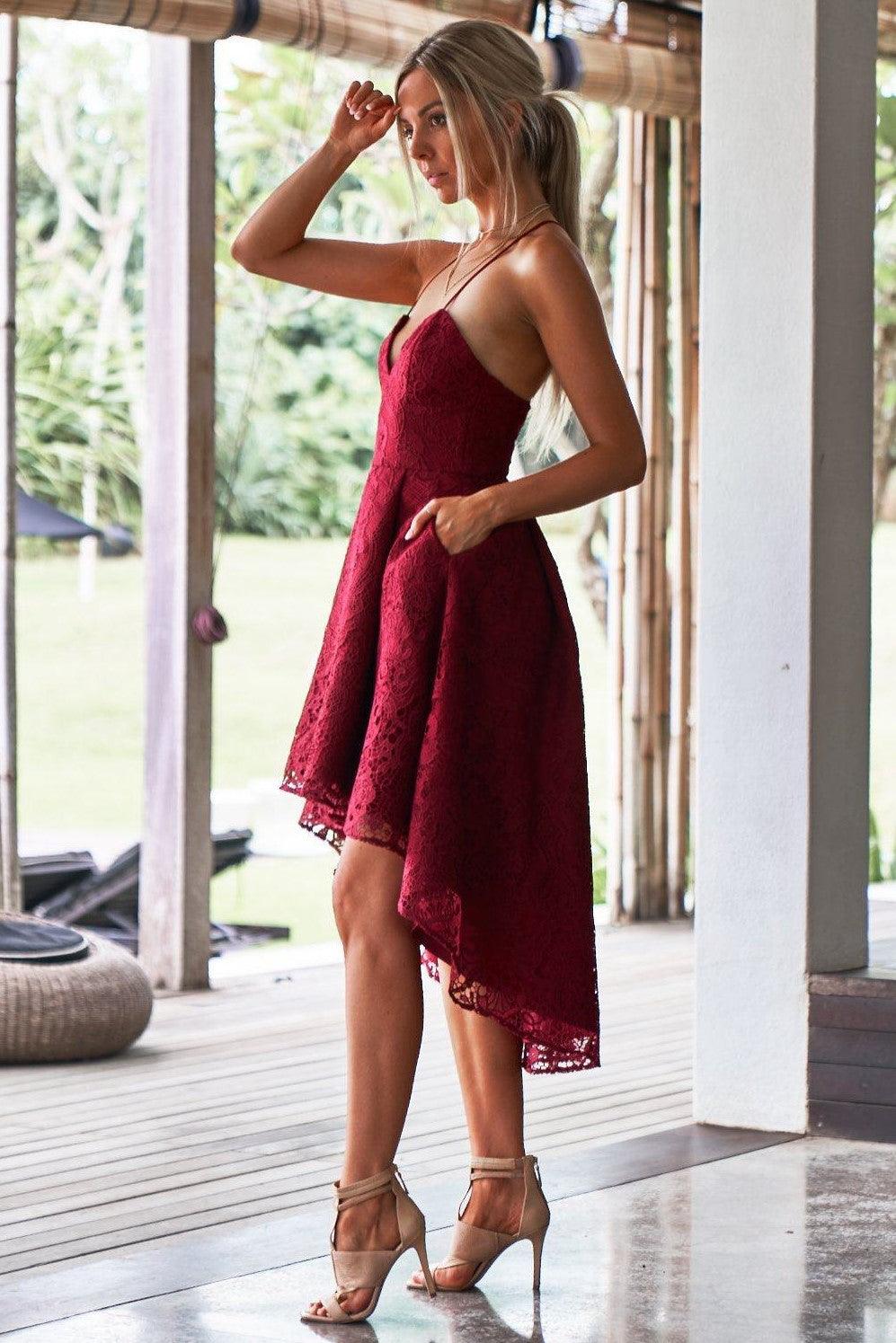 Marilyn Dress - Burgundy - Image 4