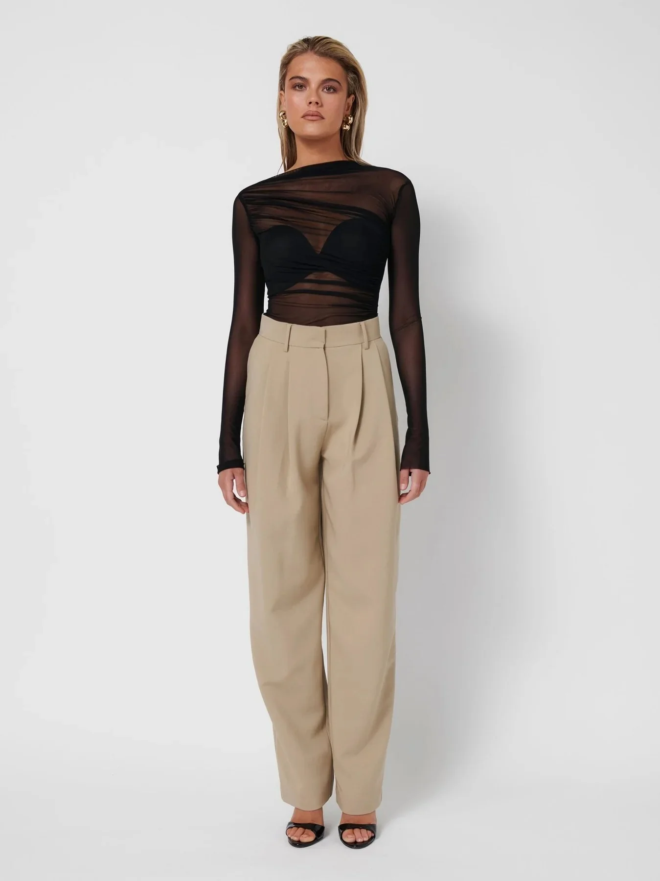 Mauve Mesh Bodysuit - Black - Image 4