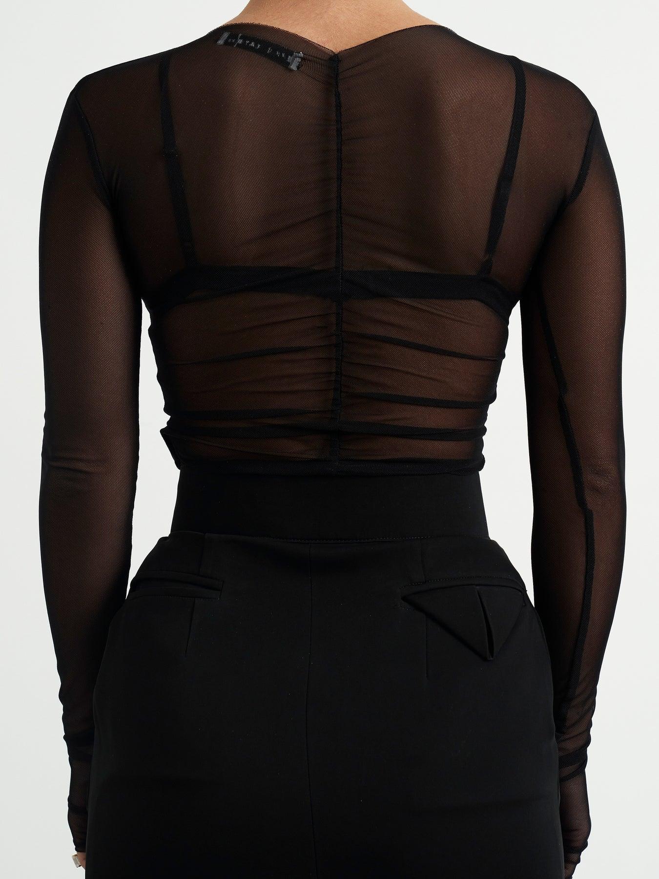Maya Mesh Top - Black - Image 2