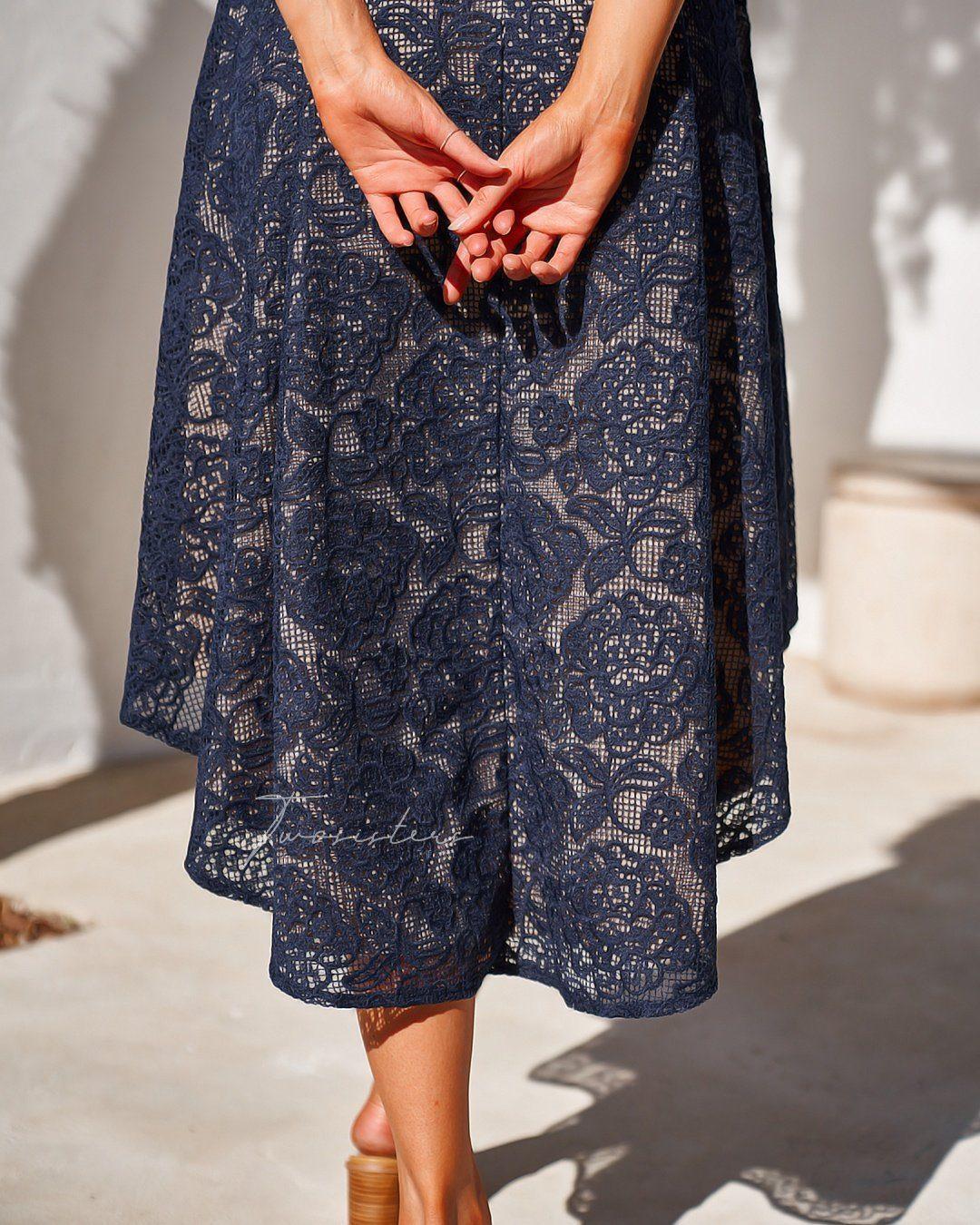 Megan Dress - Navy - Image 6