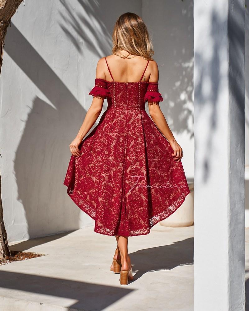 Megan Dress - Red - Image 3