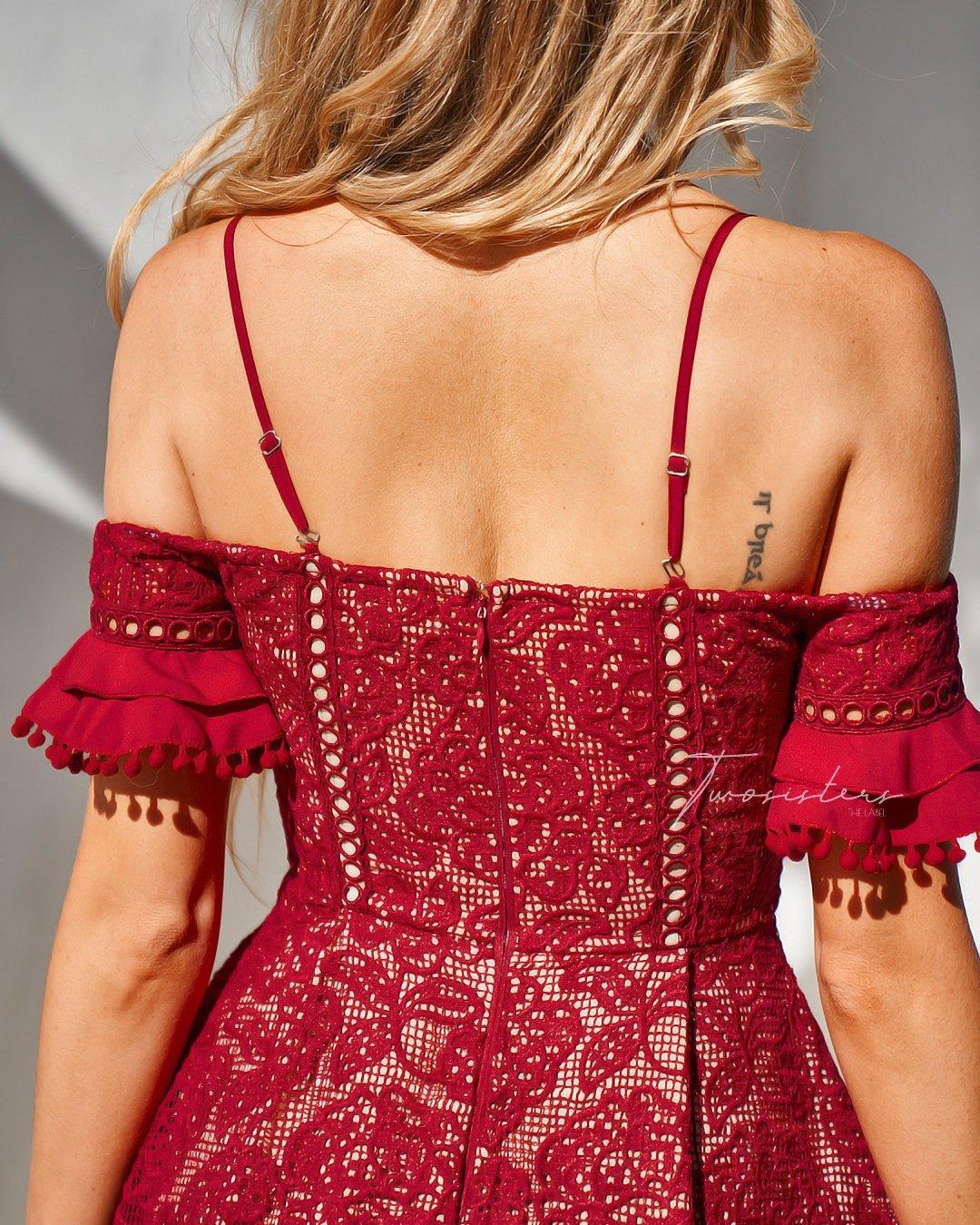Megan Dress - Red - Image 5