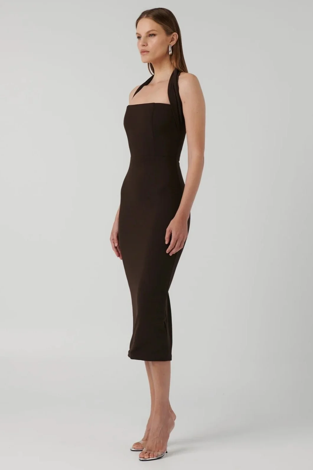 Meline Midi Dress - Coffee - Image 4