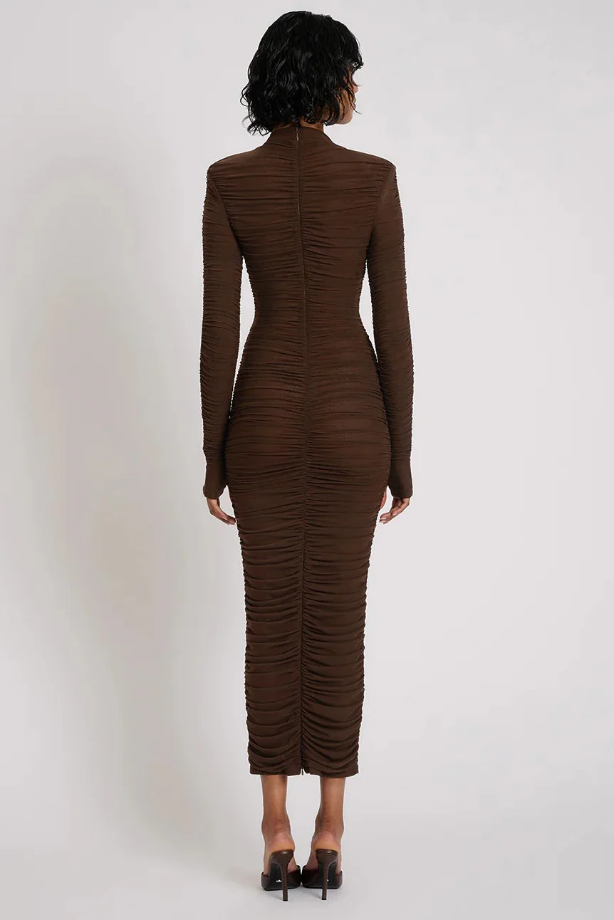 Melissa Dress - Chocolate - Image 2