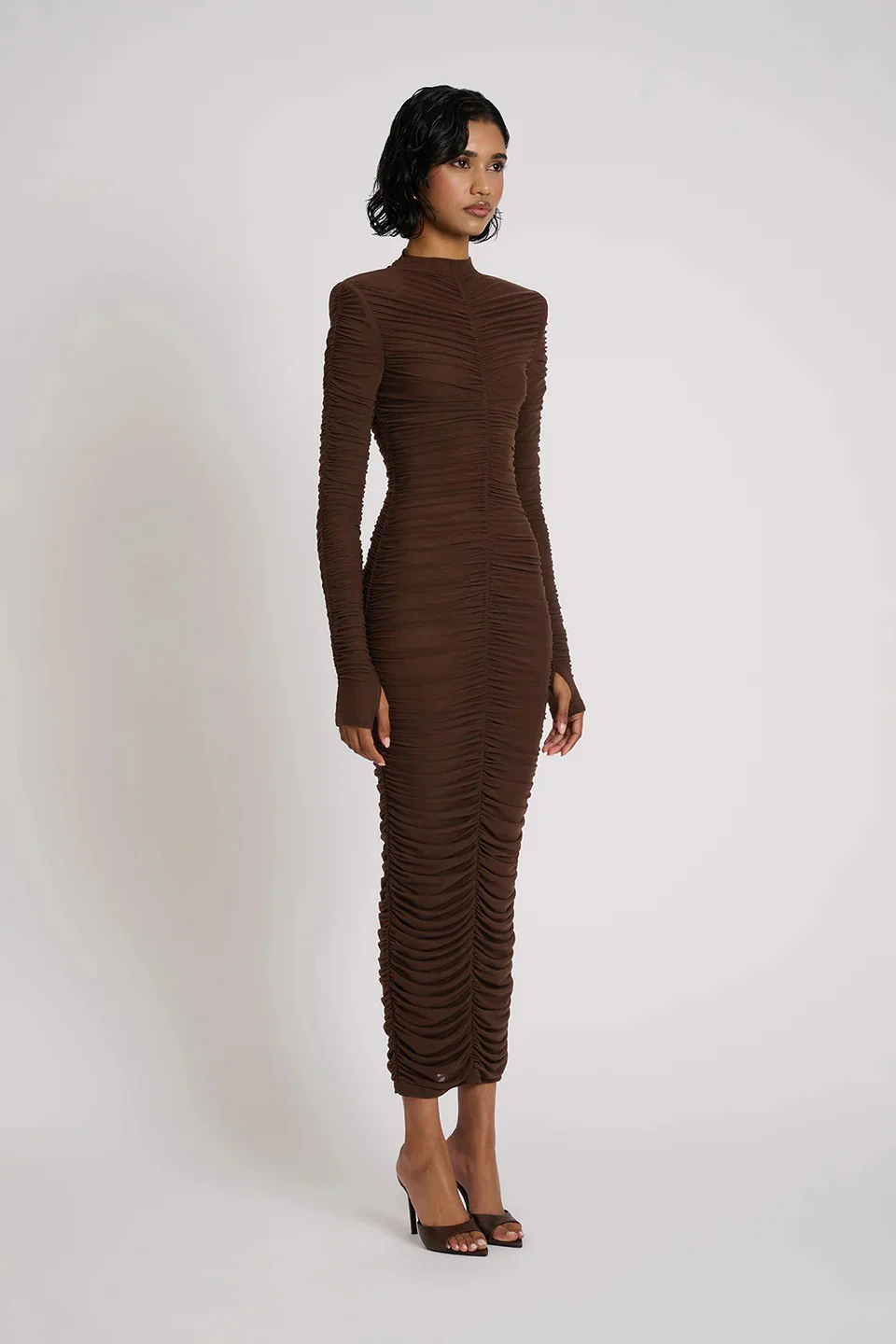 Melissa Dress - Chocolate - Image 3