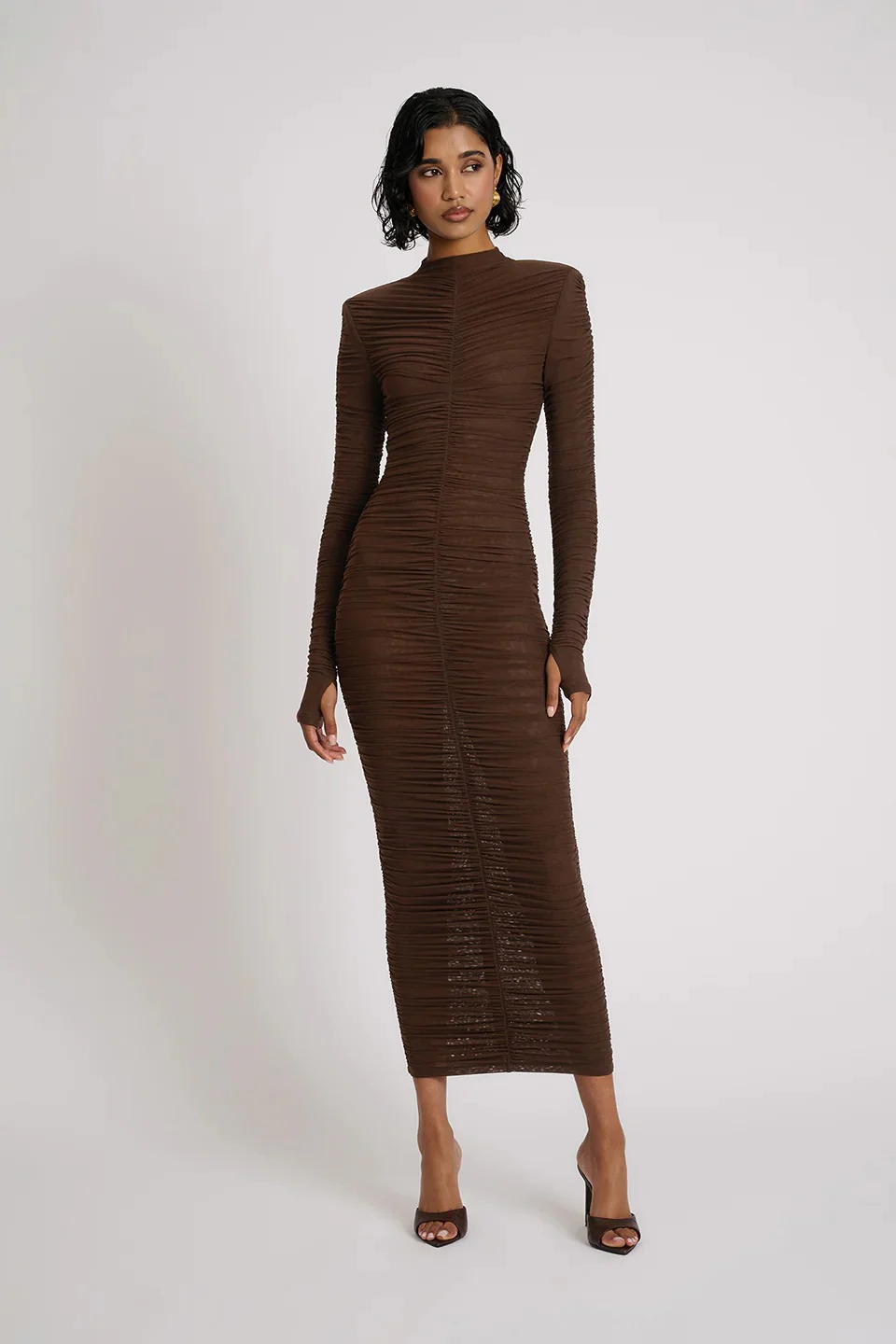 Melissa Dress - Chocolate - Image 4