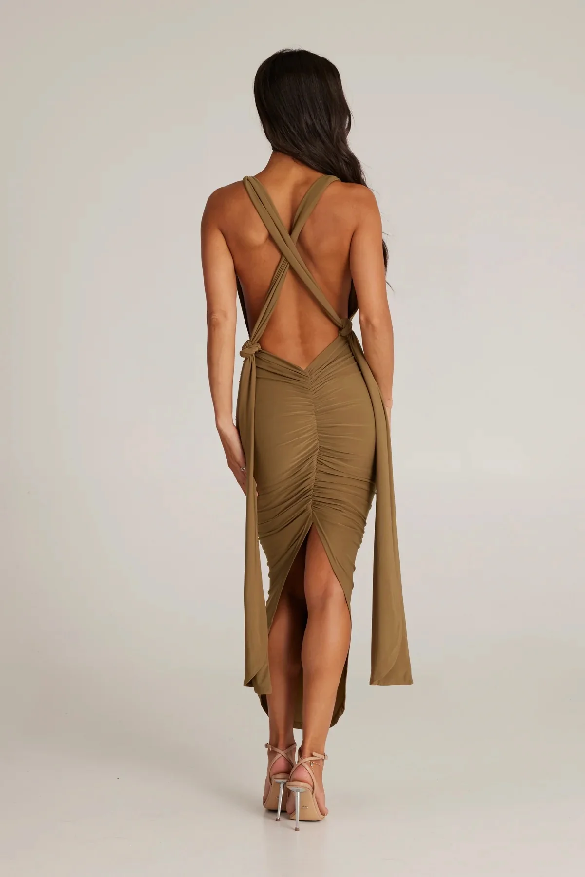 Melrose Multi-Way Dress - Khaki - Image 15