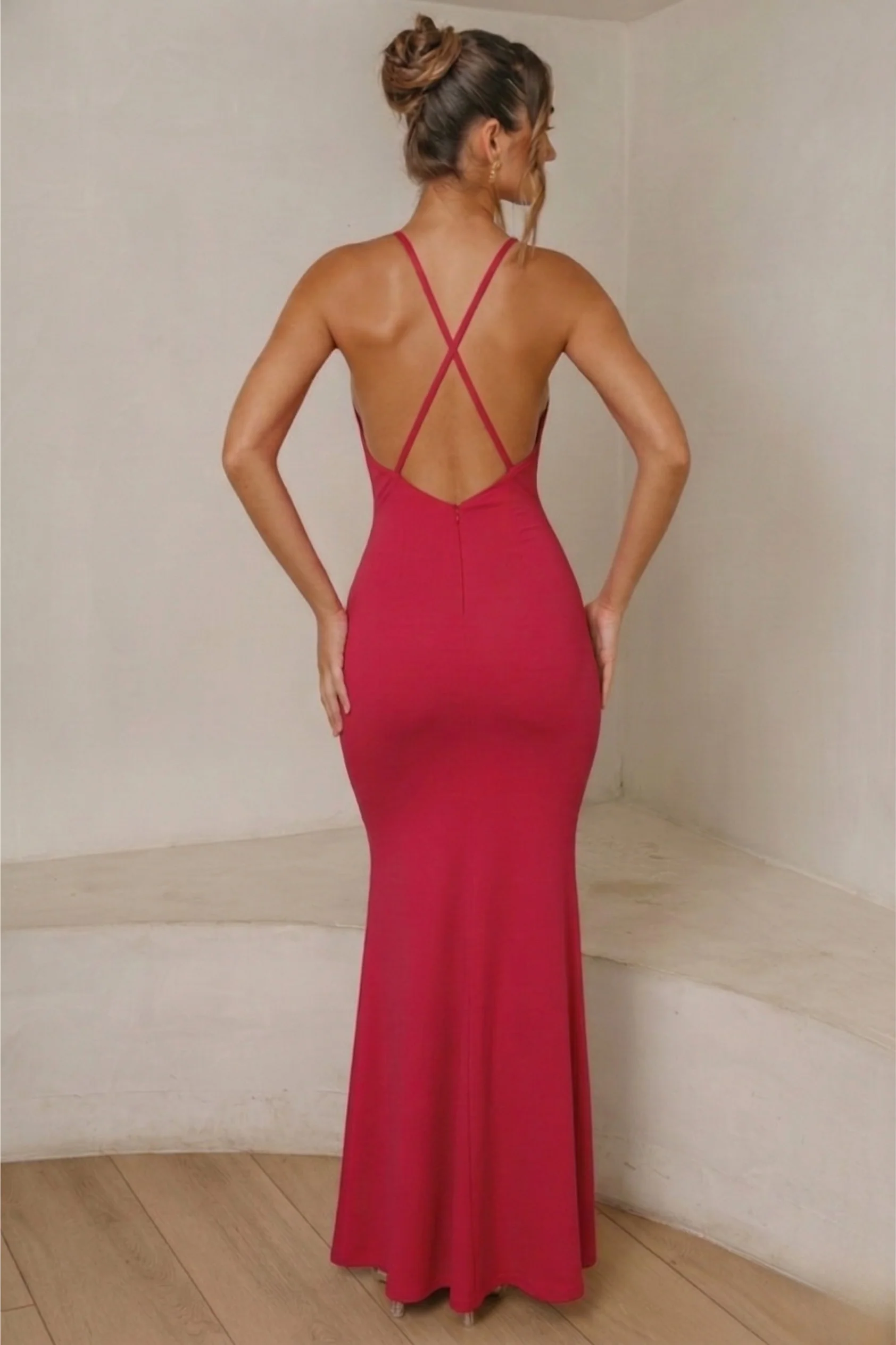 Mercer Dress - Crimson (PREORDER) - Image 2