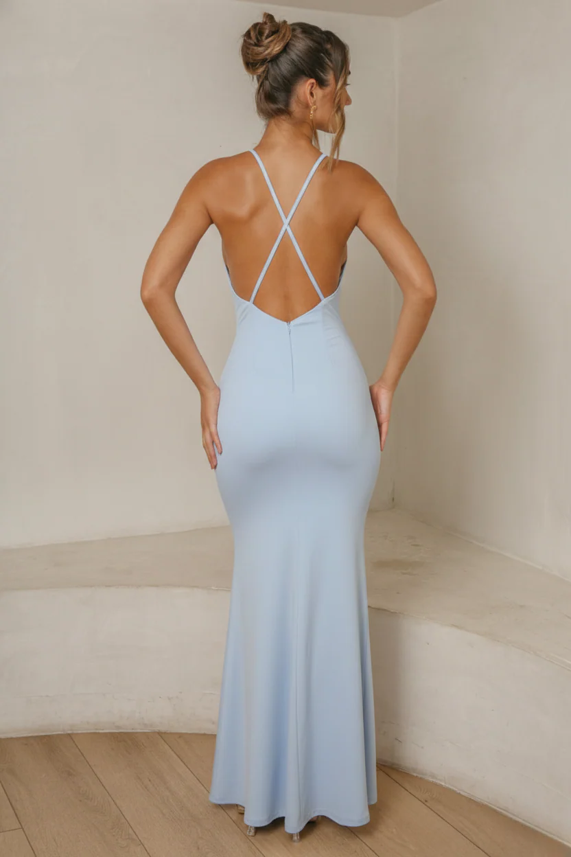 Mercer Dress - Pale Blue - Image 2
