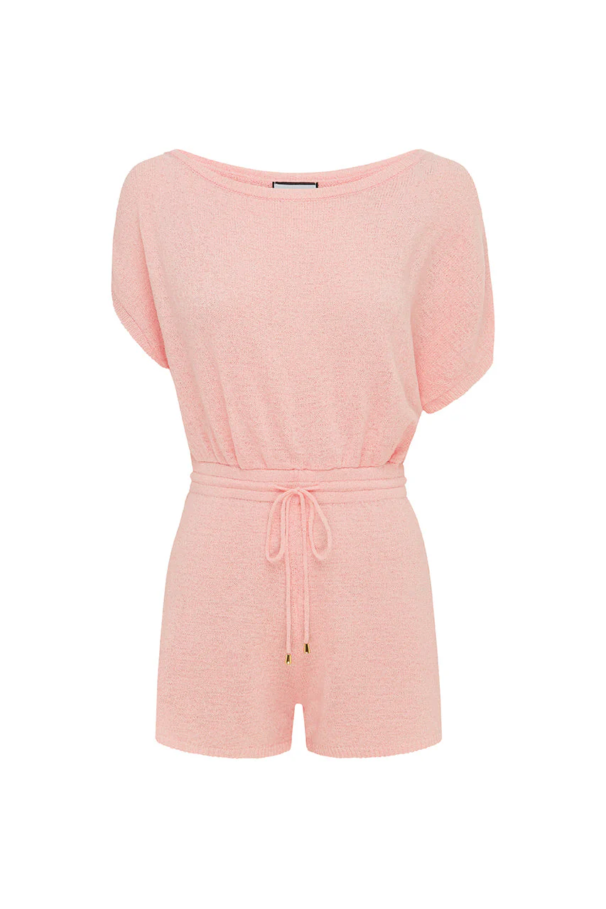 Miami Knit Romper - Baby Pink - Image 3