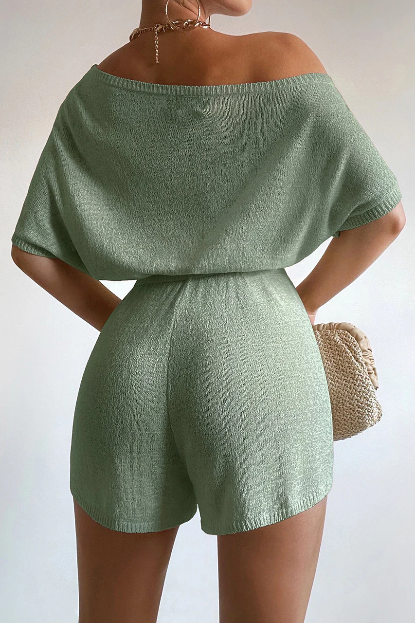 Miami Knit Romper - Sage - Image 2