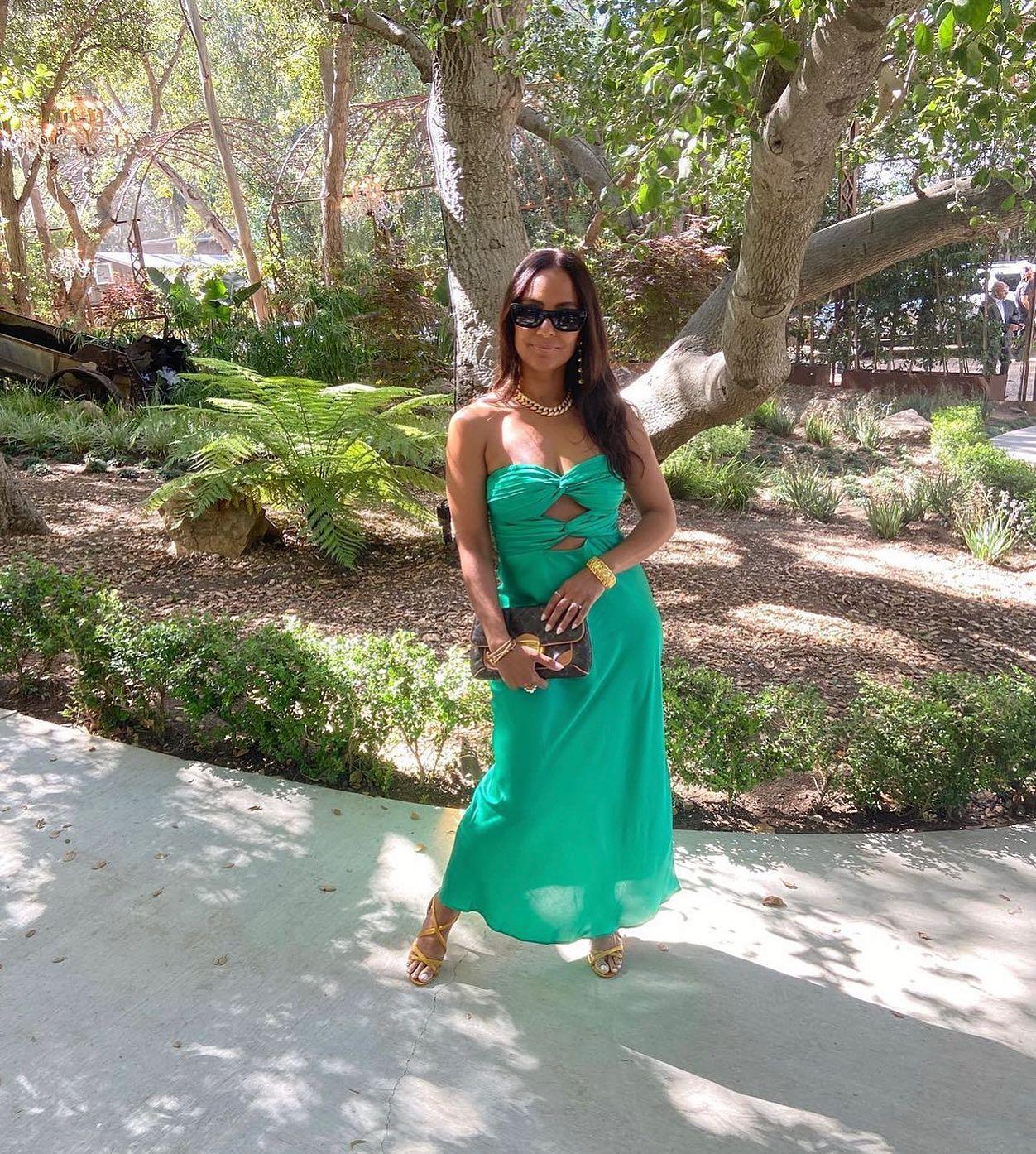 Micha Slip Dress - Emerald - Image 8