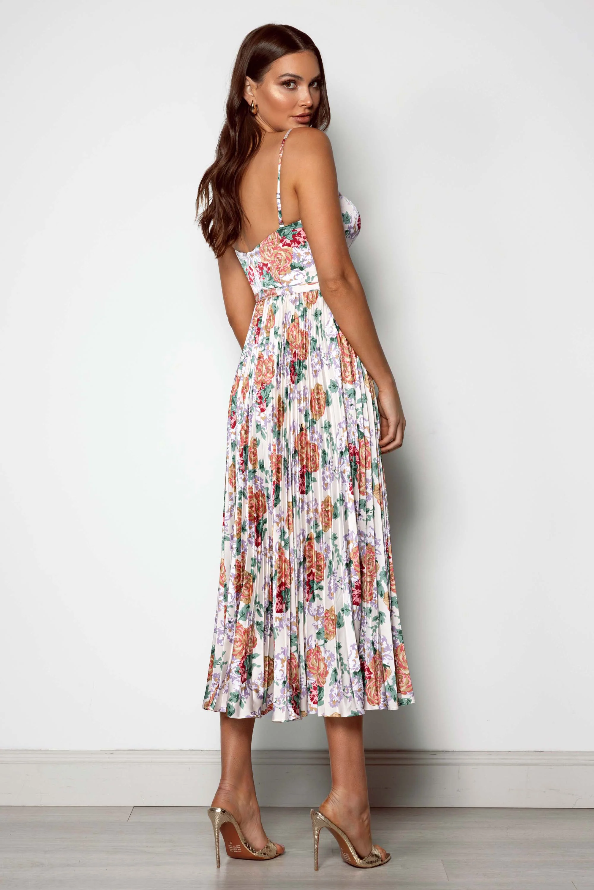 Milan Dress - Orange Floral - Image 2