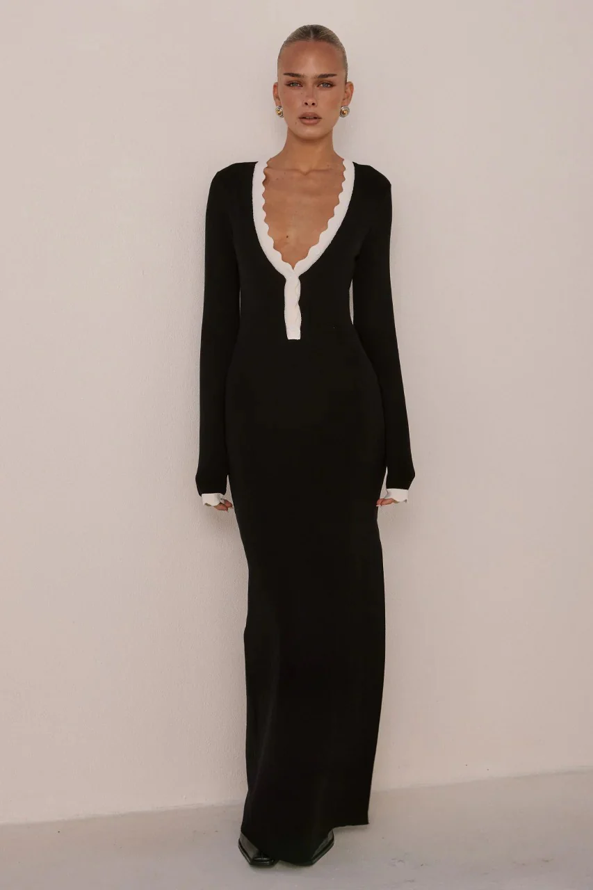 Milenia Midi Dress - Black
