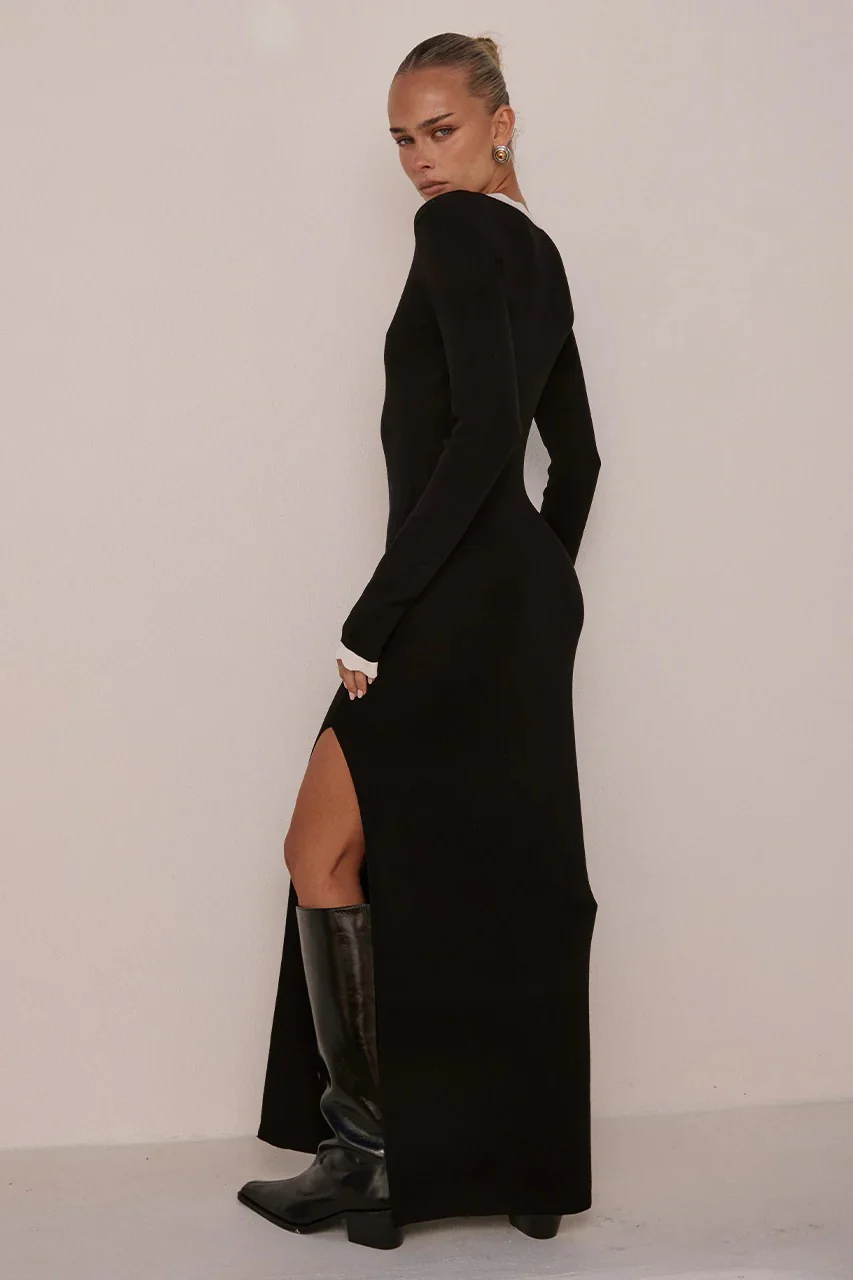 Milenia Midi Dress - Black - Image 2