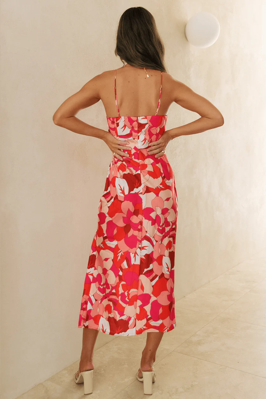 Mink Midi Dress - Fuchsia - Image 6