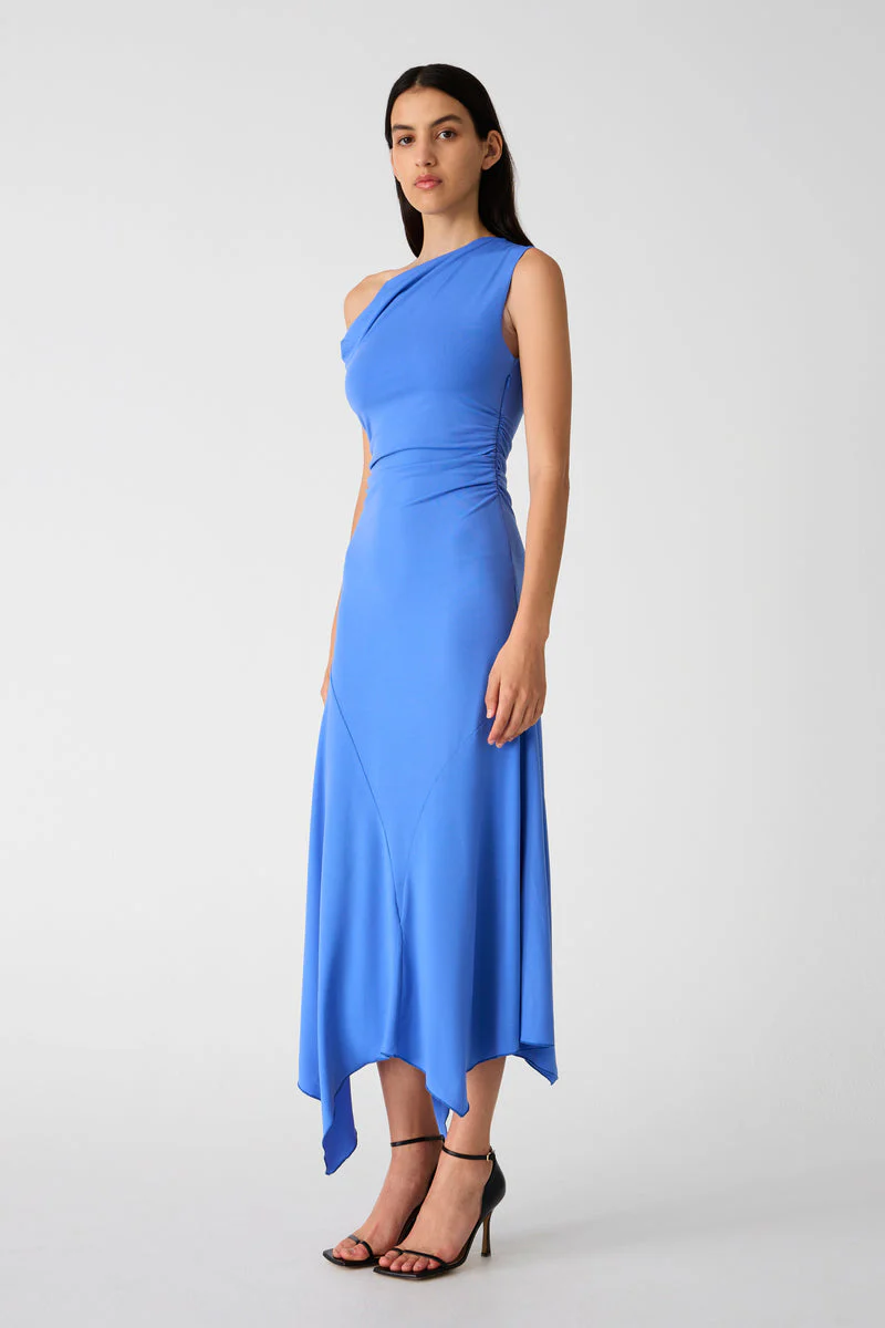 Misha Alma Jersey Midi Dress - Cornflower Blue - Image 4