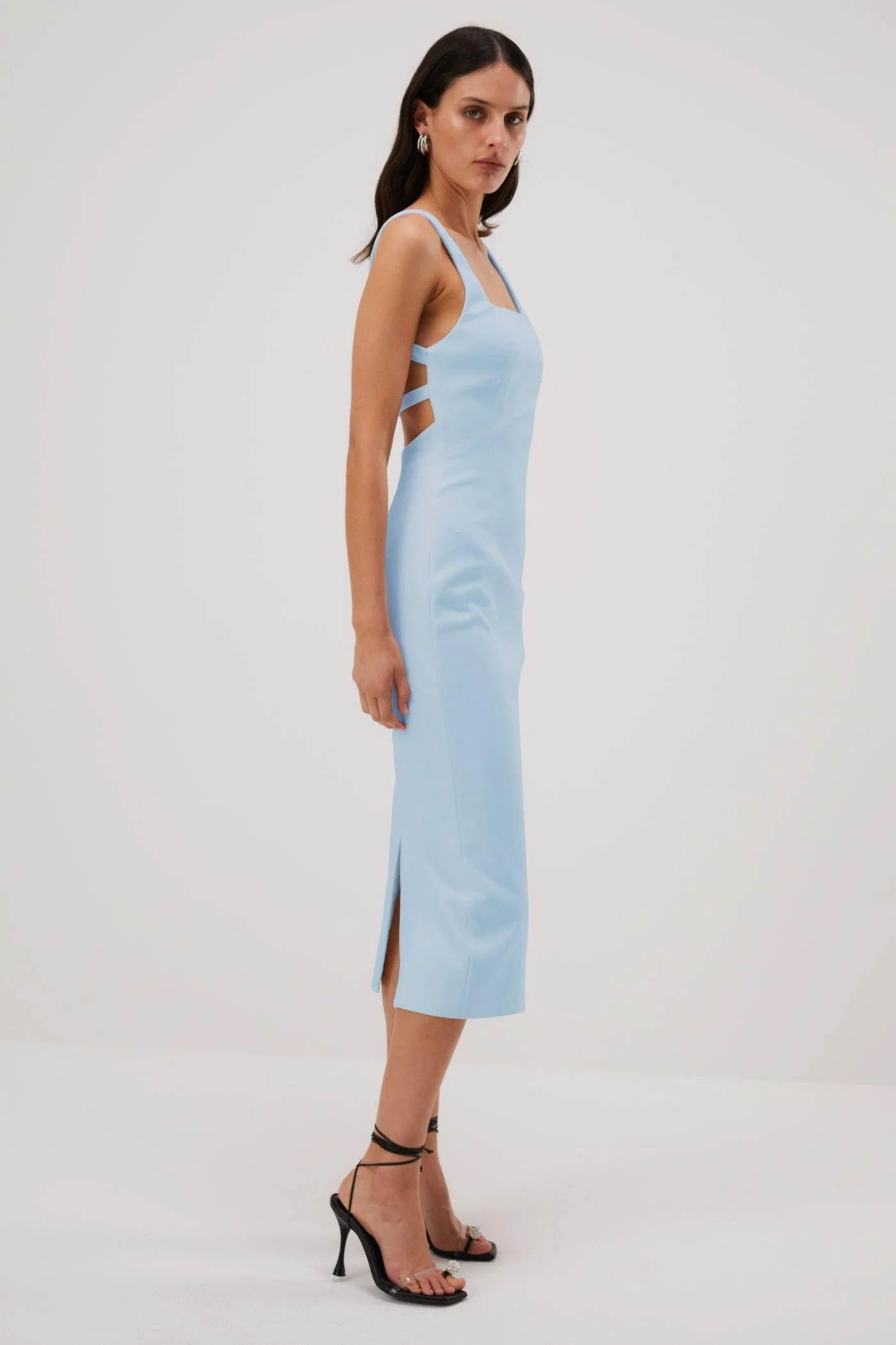 Misha Beck Bonded Midi Dress - Sky Blue - Image 5