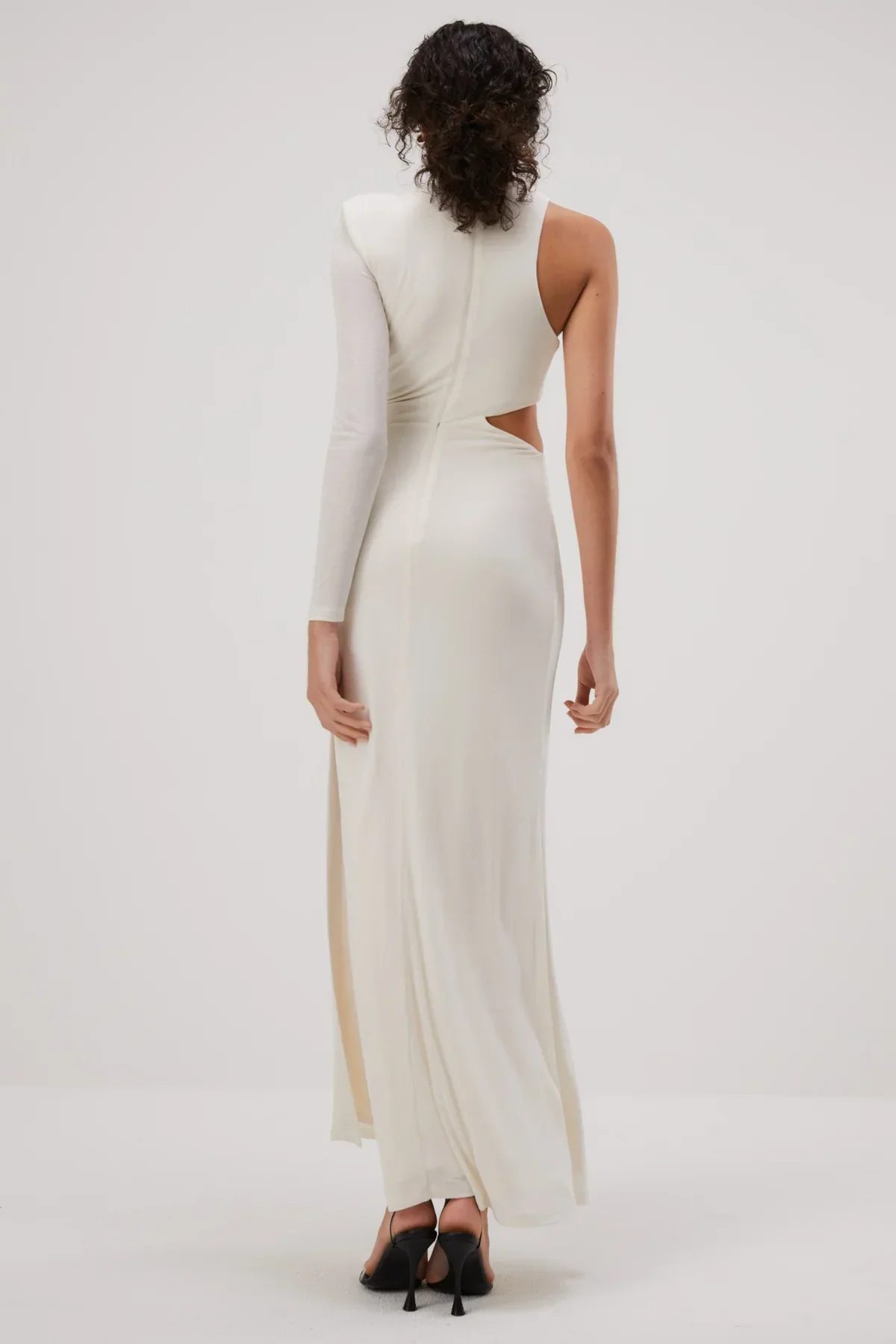 Misha Brigitta Slinky Jersey Gown - Ivory - Image 2