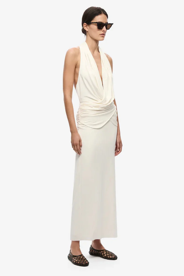 Misha Cabana Cupro Dress - Ivory - Image 3