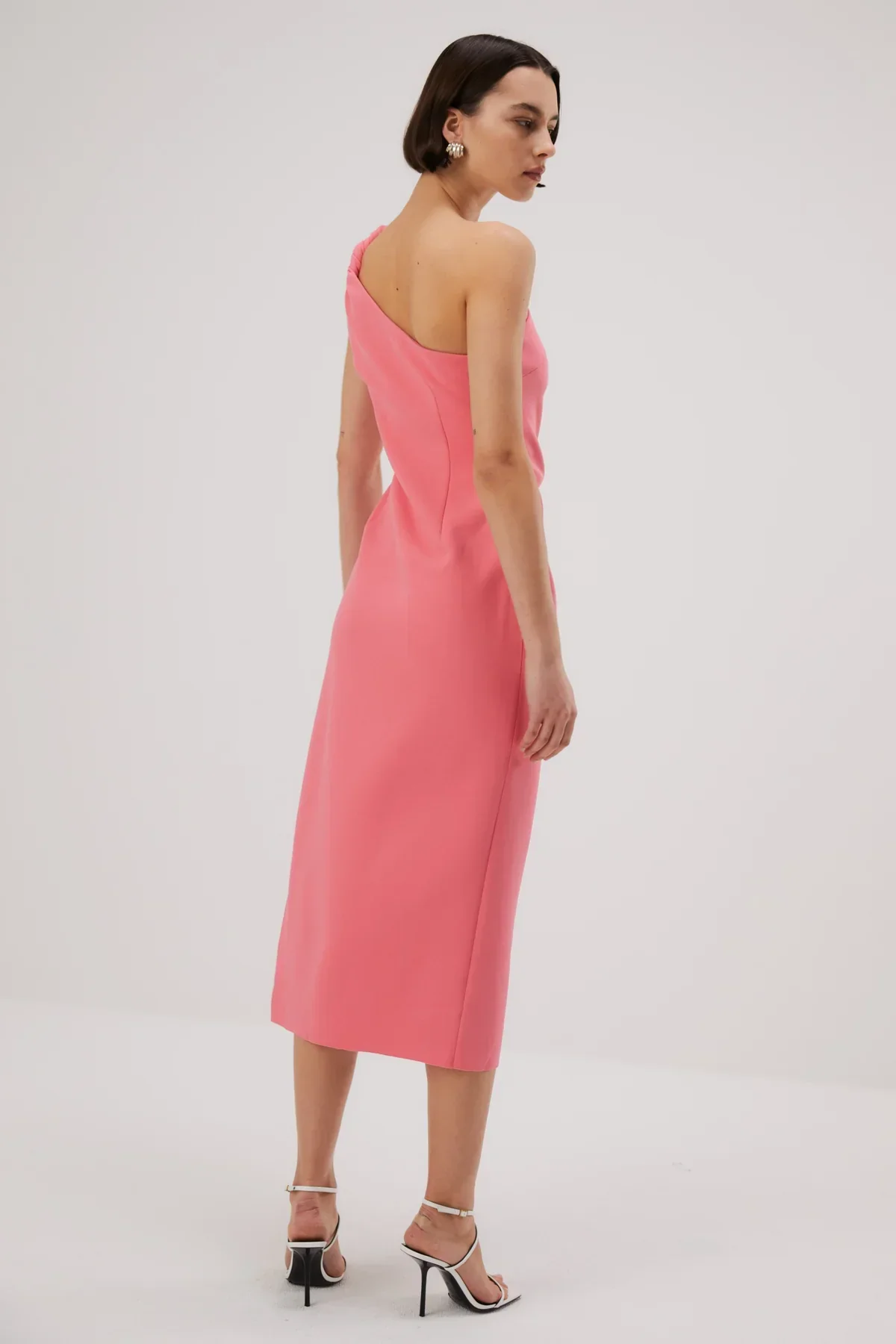 Misha Carrington Bonded Crepe Midi Dress - Honeysuckle - Image 5